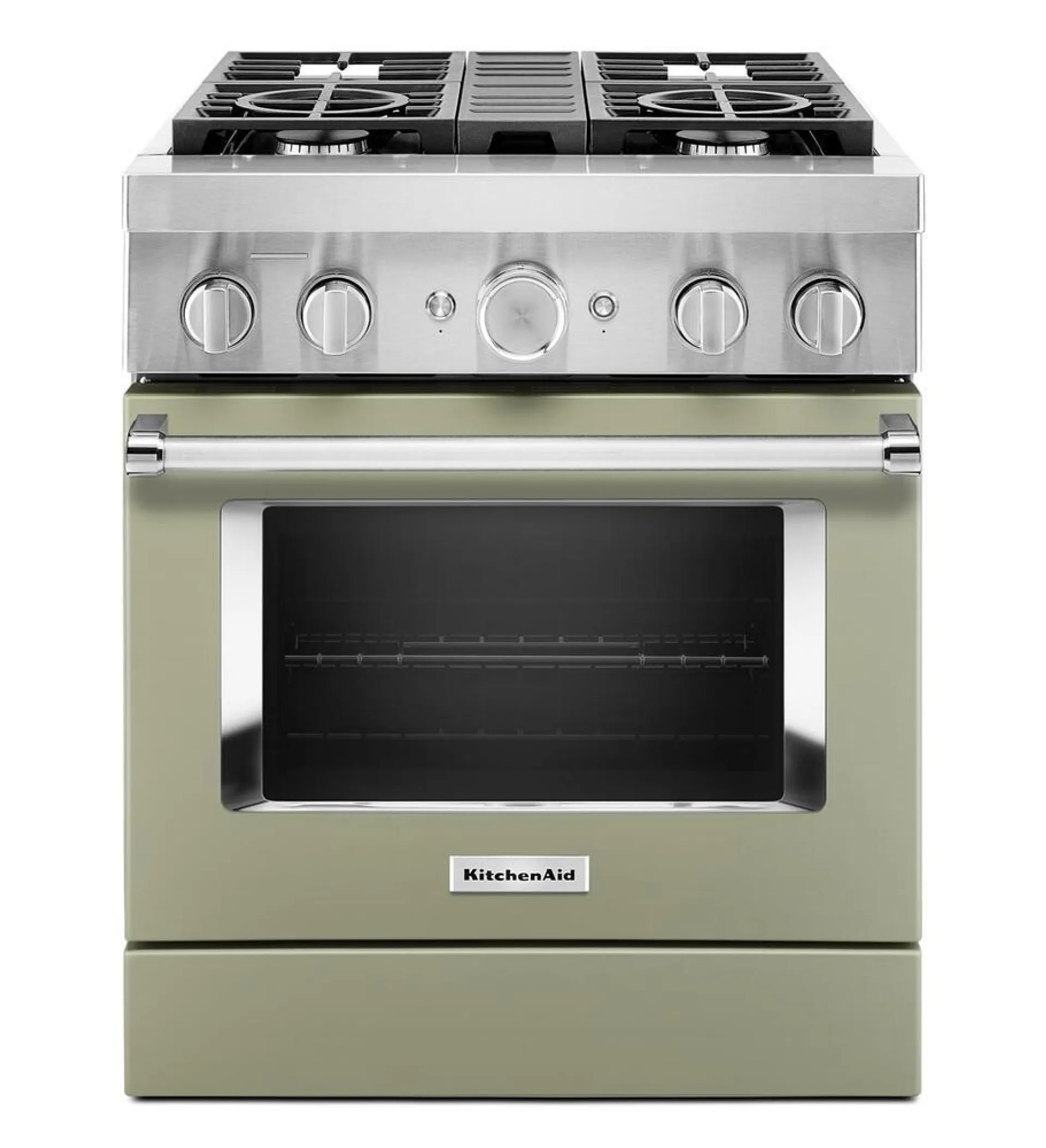 KitchenAid® 30" 4.1 cu.ft. Avocado Cream Smart Dual Fuel Range with Convection