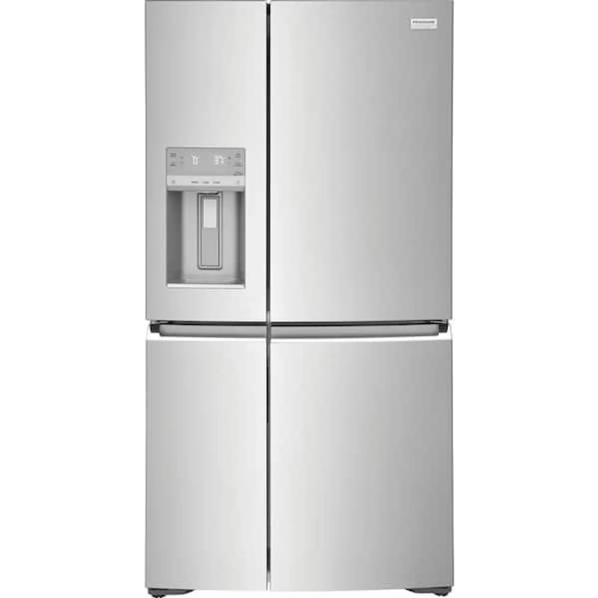 Gallery 36 in. Wide 21.5 cu. ft. Counter-Depth 4-Door Refrigerator in Stainless Steel