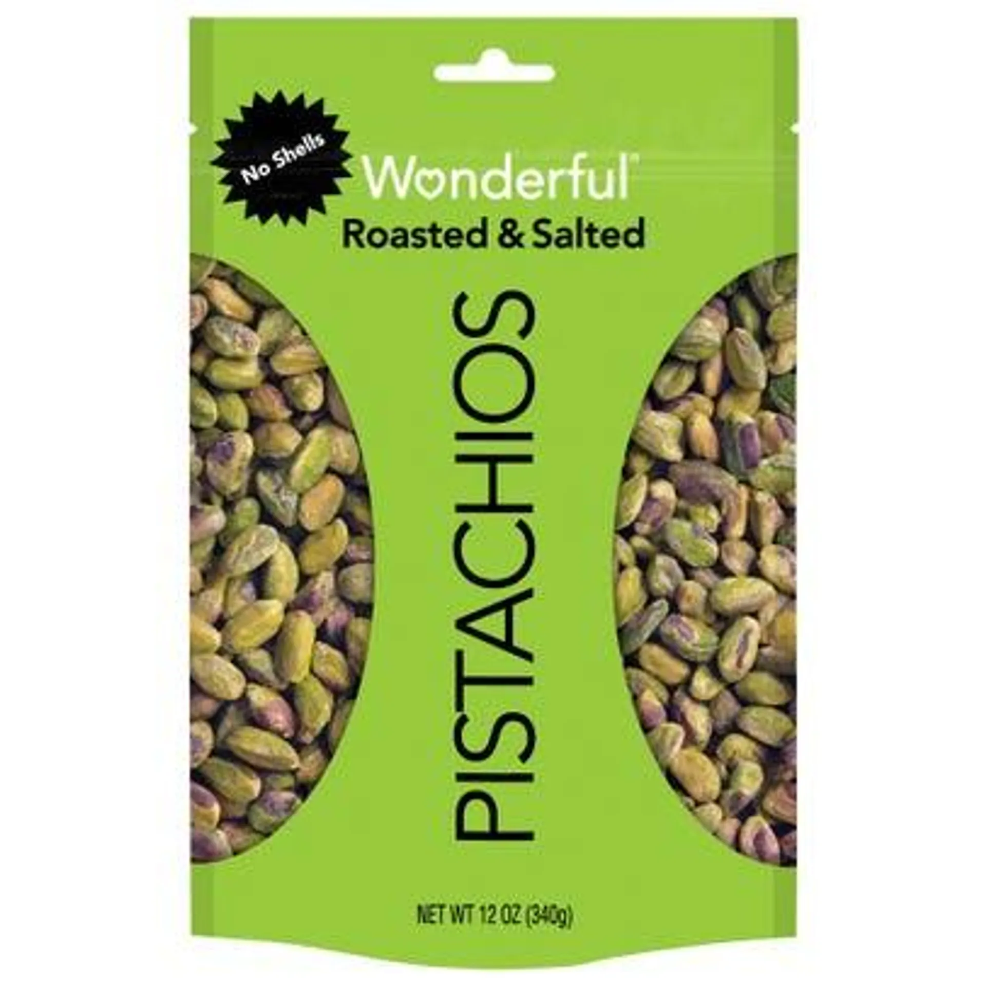 Wonderful Pistachios No Shells - Roasted & Salted, 12 oz