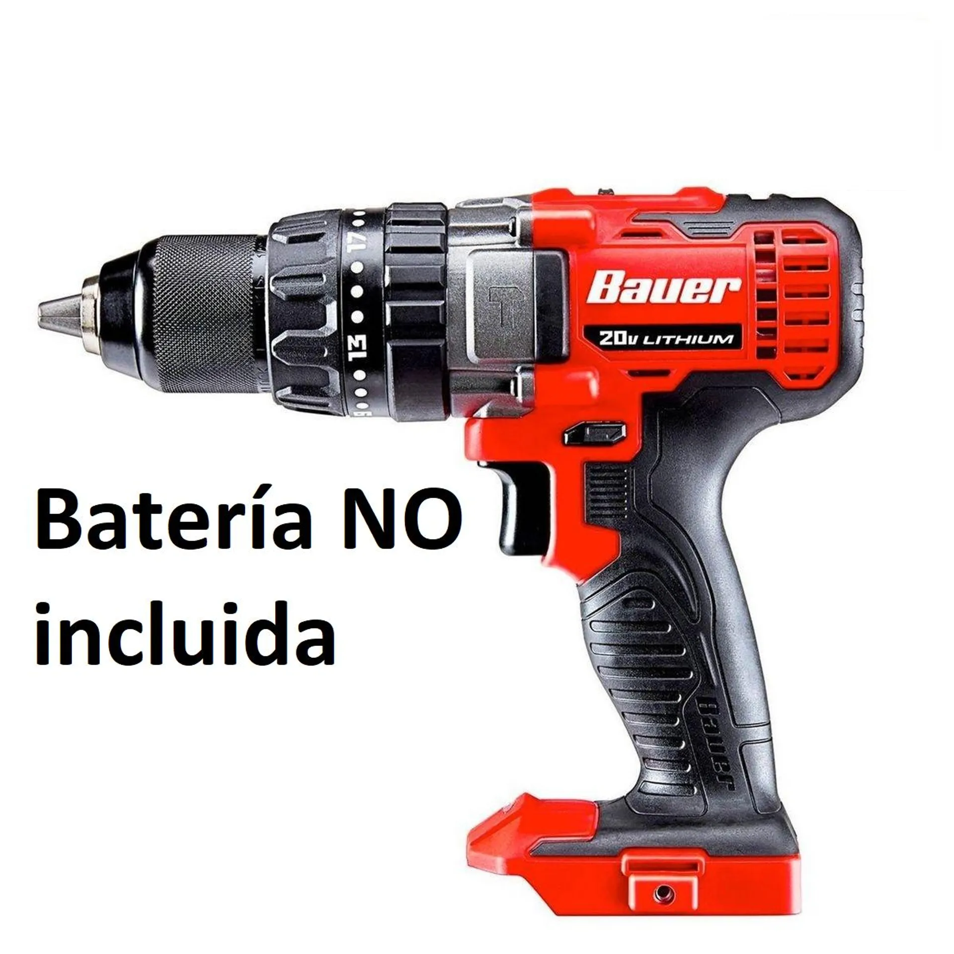 20v inalámbrico 1/2 pulg. Taladro/destornillador de percusión de velocidad variable - Bauer (solo herramienta)