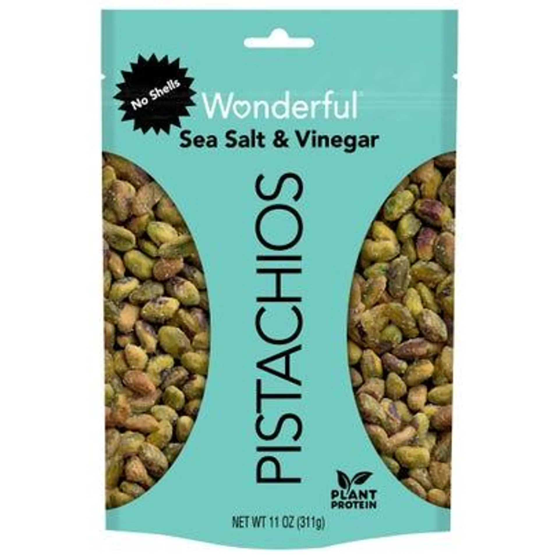 Wonderful Pistachios No Shells - Sea Salt & Vinegar, 11 oz