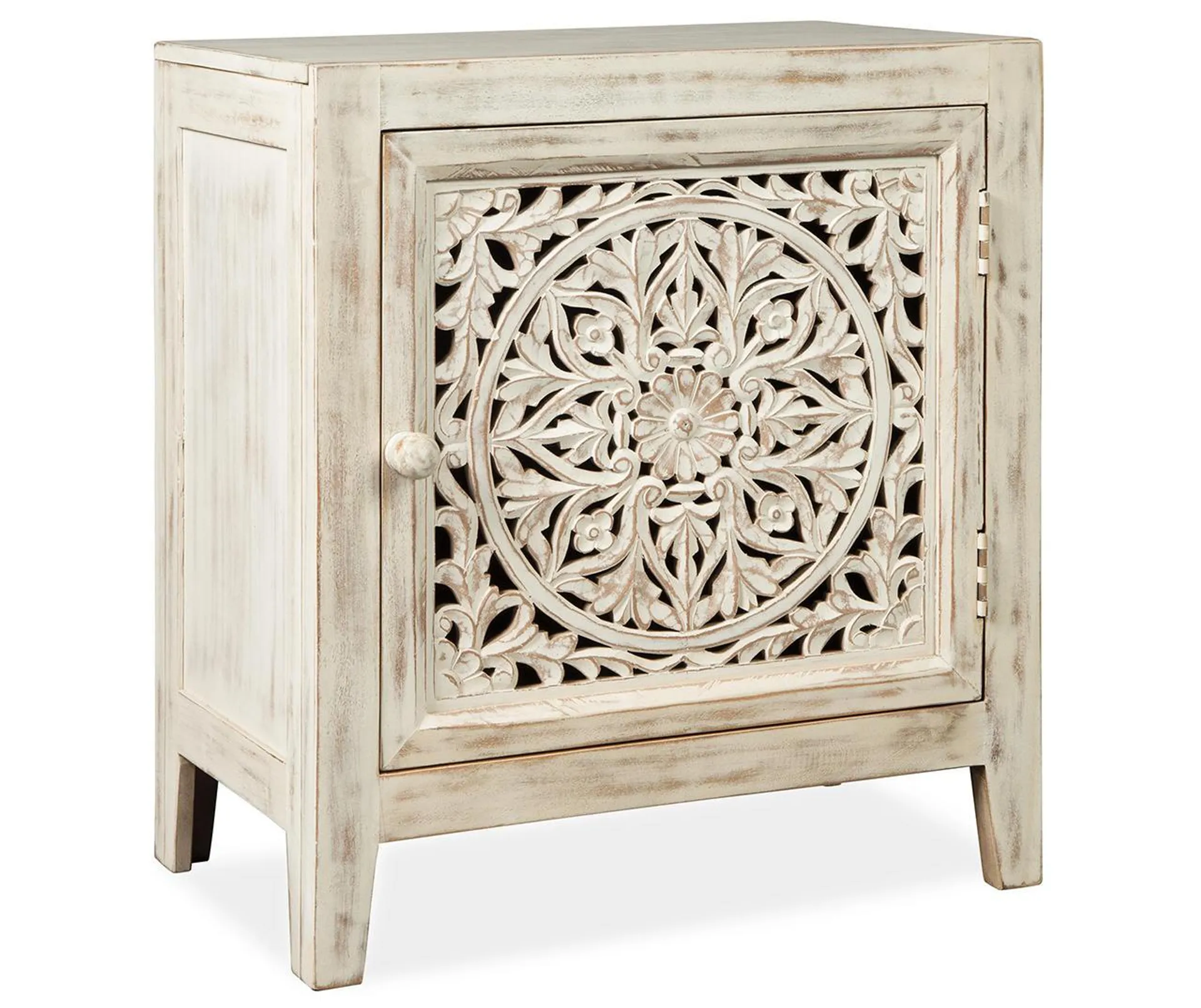 Fossil Ridge White Accent Cabinet