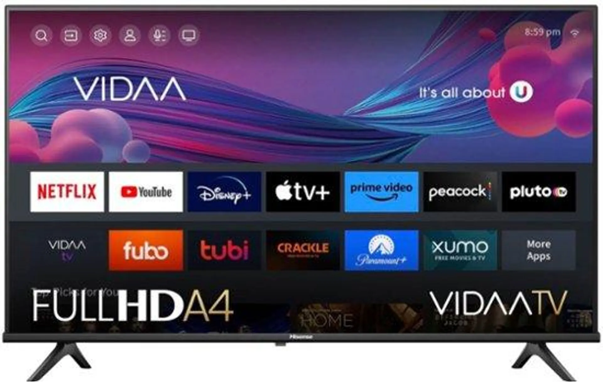 Hisense - 40" Class A4 Series LED Full HD Smart Vidaa TV