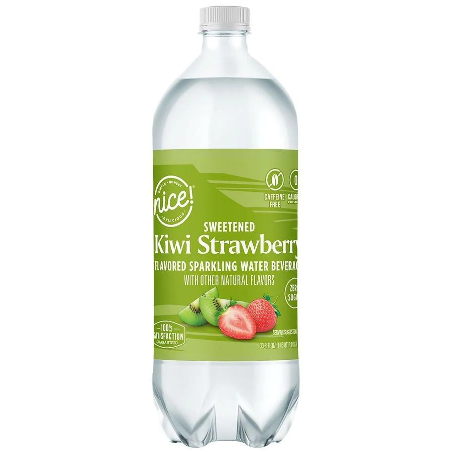 Flavored Sparkling Water Beverage Kiwi Strawberry