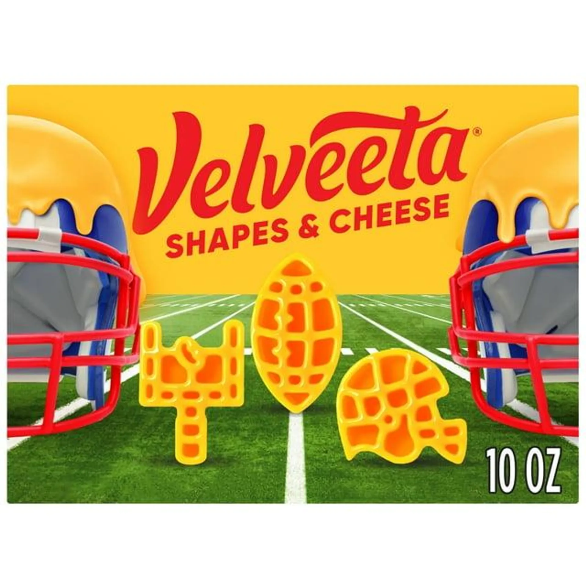 Velveeta Football Shapes & Cheese Mac and Cheese Dinner, 10 oz Box