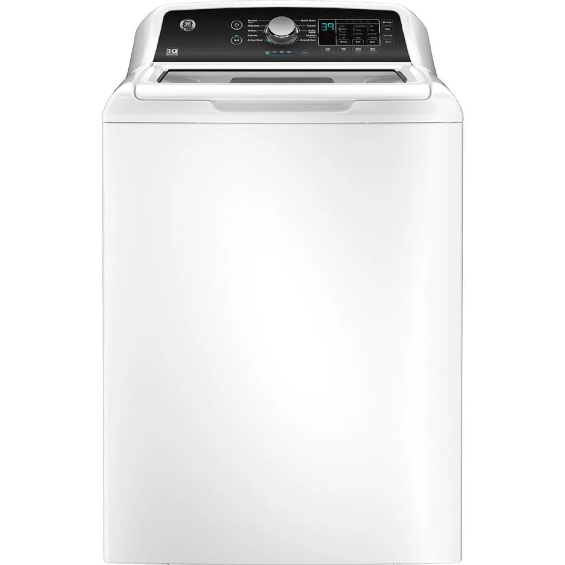 GE Appliances GTW585BSVWS 4.5 cu. ft. Capacity Washer with Water Level Control - White with Matte Black Backsplash