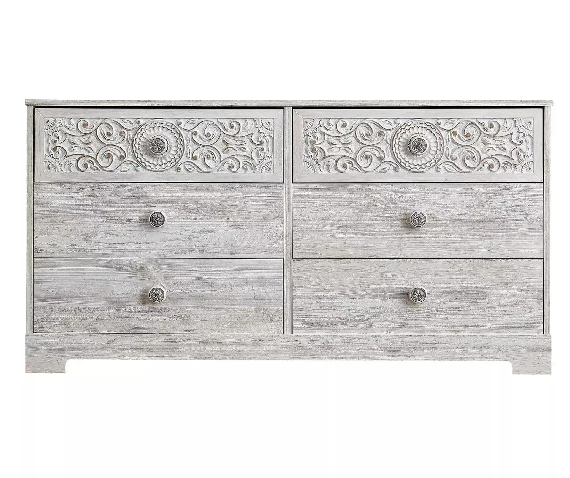 Paxberry Whitewash 6-Drawer Dresser