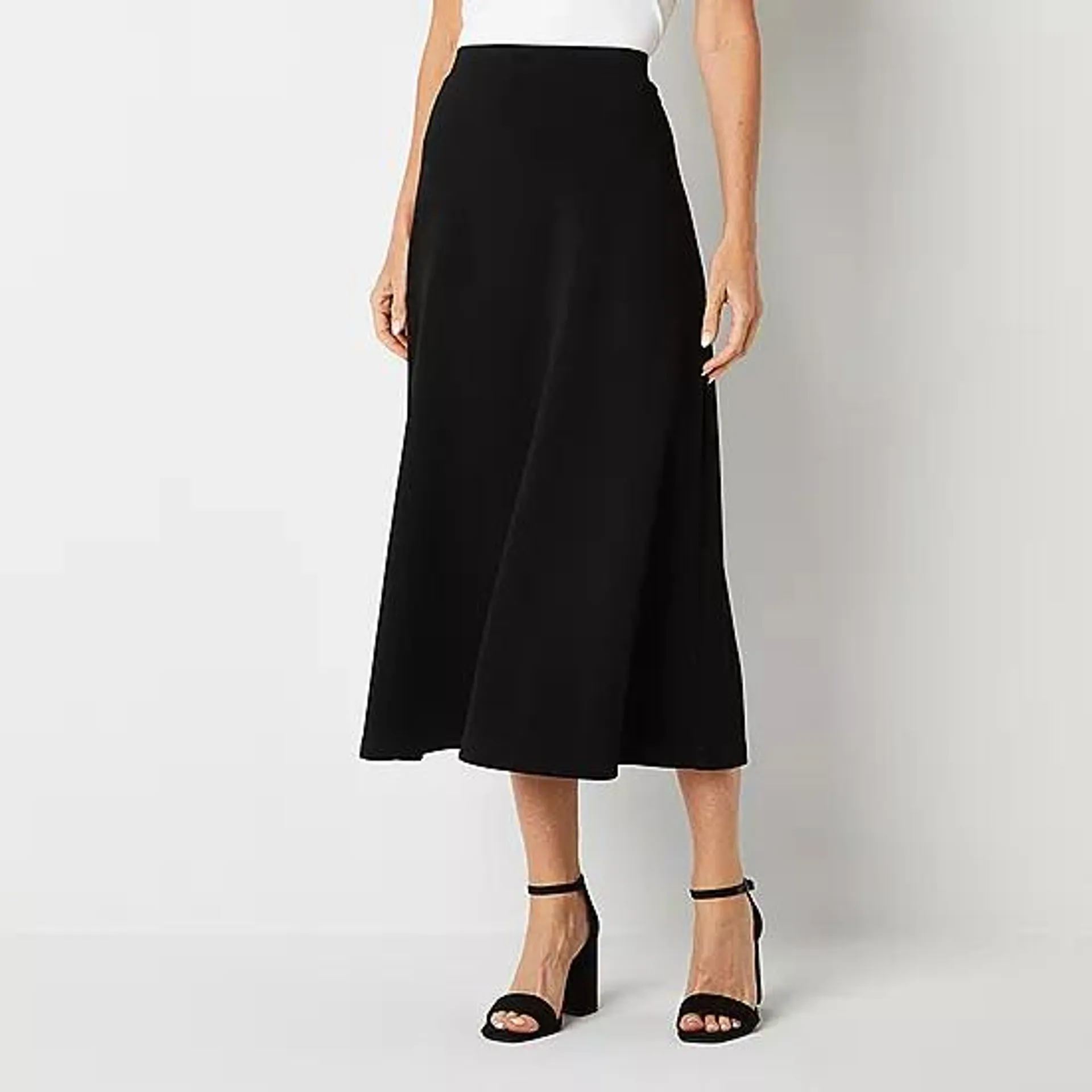 Black Label by Evan-Picone Womens Mid Rise Maxi Skirt