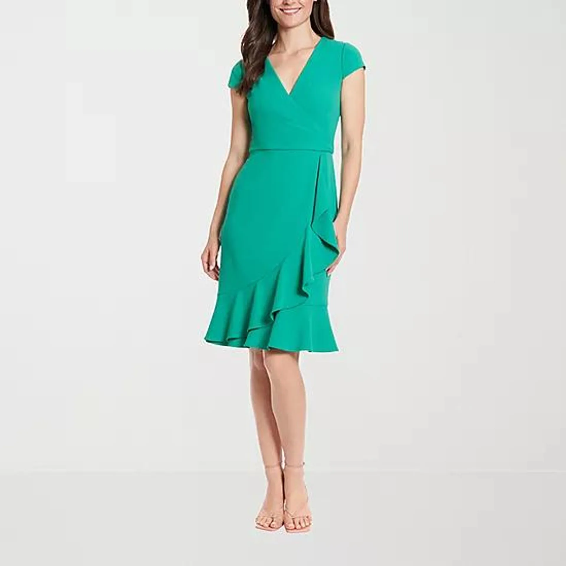 London Times Short Sleeve Sheath Dress