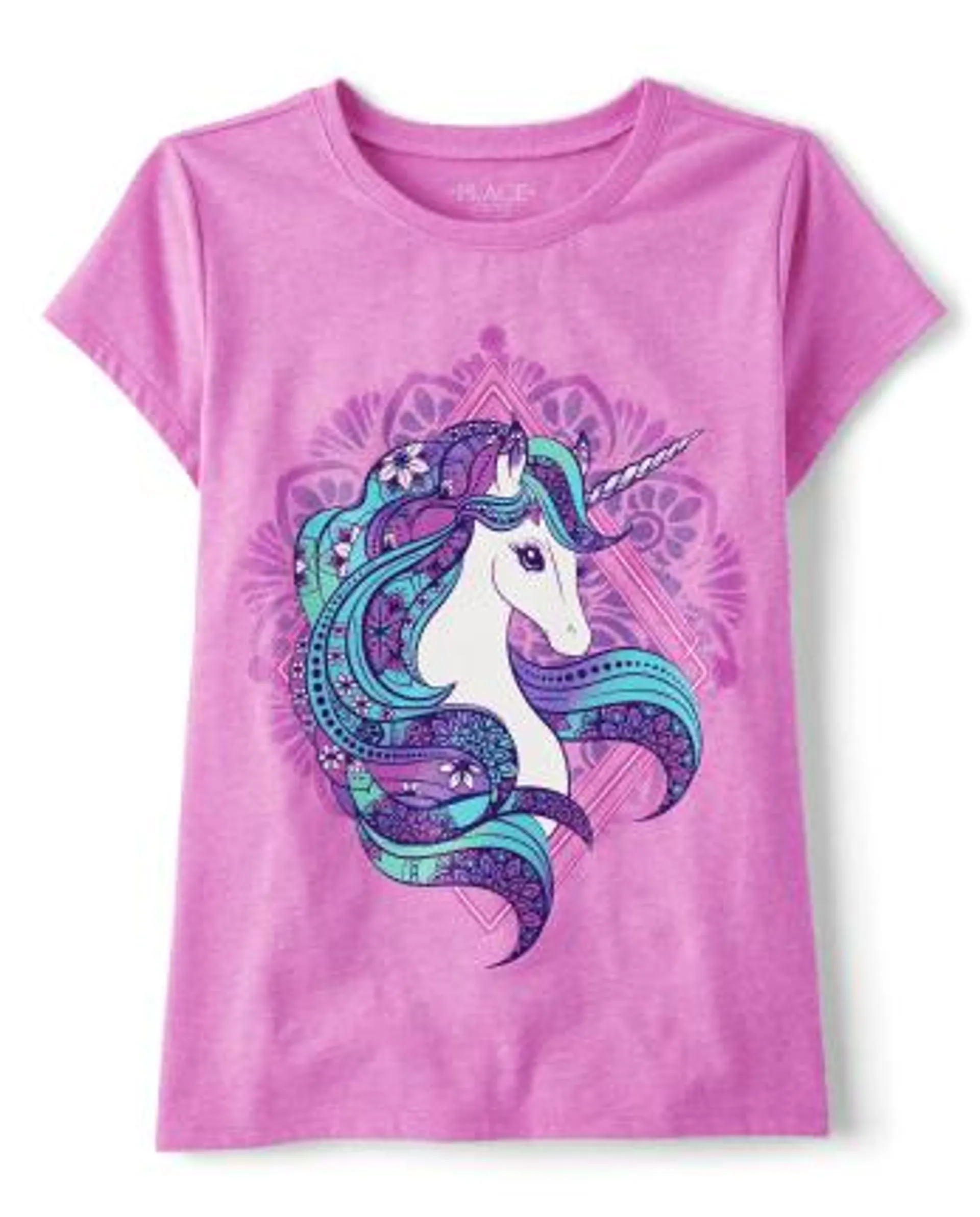 Girls Unicorn Graphic Tee - s/d nn pinkbeam