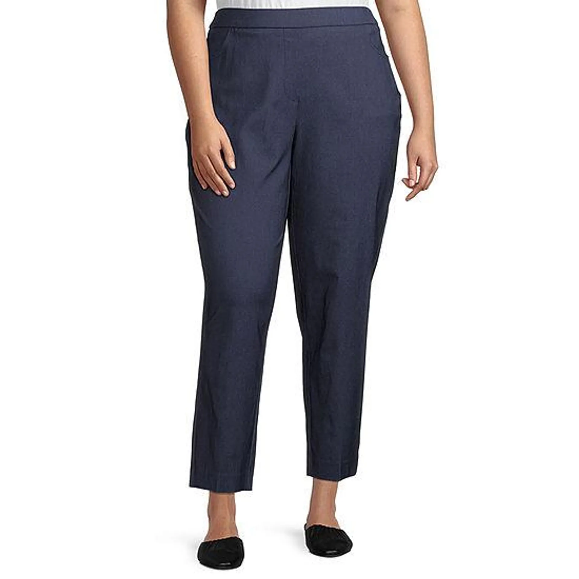 Alfred Dunner Classics Womens Mid Rise Slim Pant