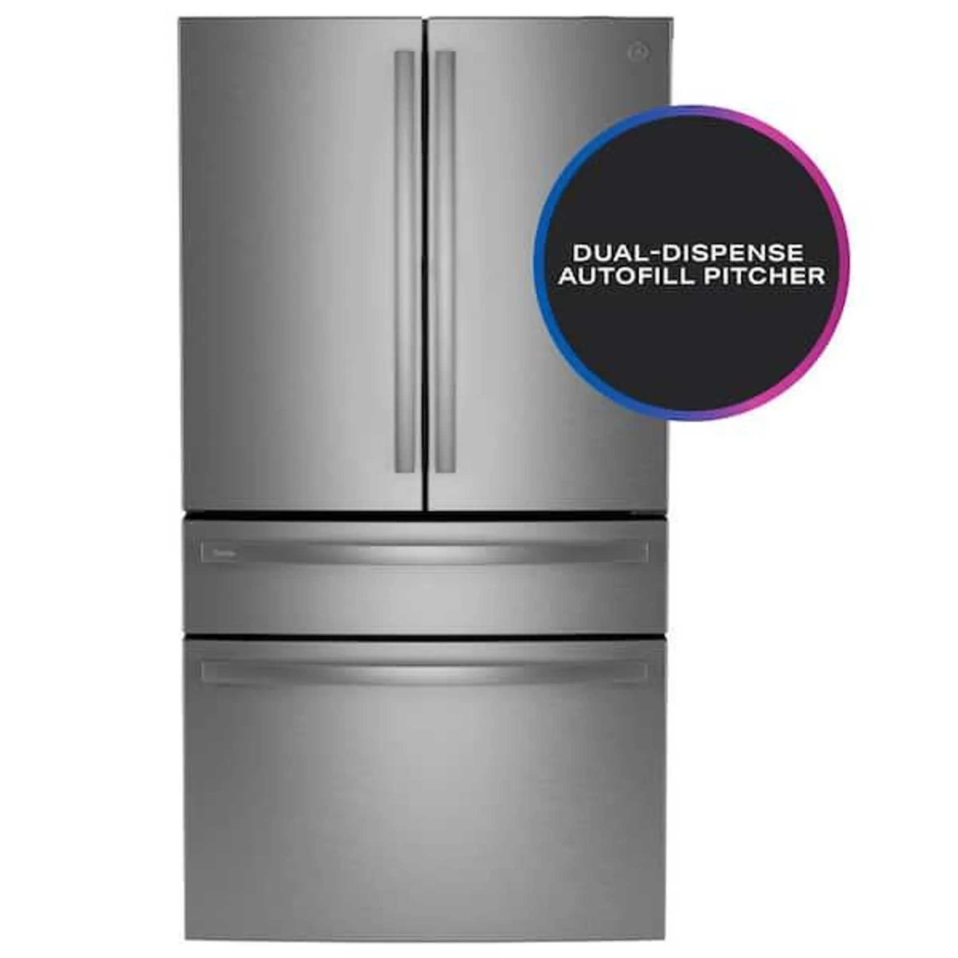 Profile 28.7 cu. ft. 4-Door French Door Refrigerator in Stainless Steel with Dual-Dispense Autofill Pitcher