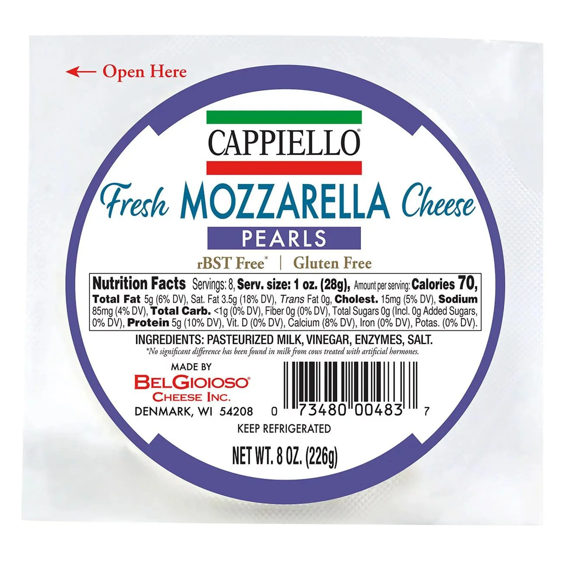 Cappiello Mozzarella Cheese Pearls