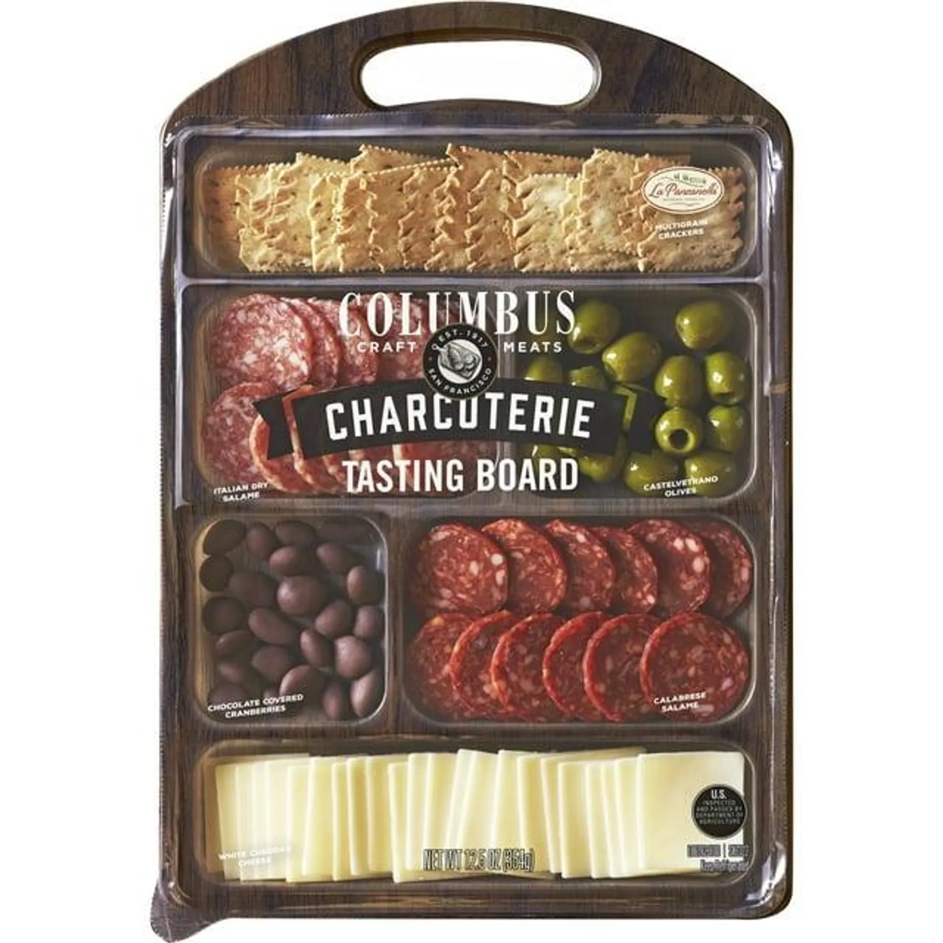 COLUMBUS Charcuterie Tasting Board, Refrigerated, 12.5 oz Plastic Tray