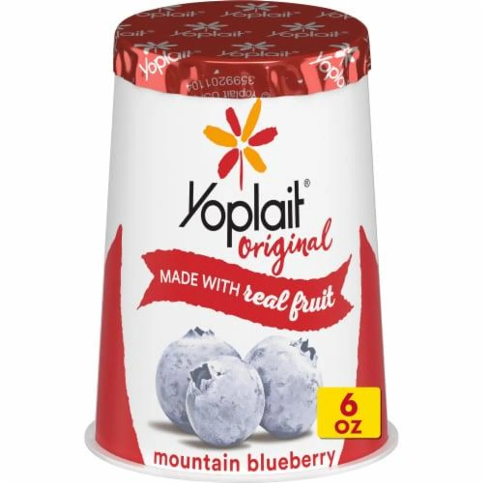 Yoplait Original Mountain Blueberry Low Fat Yogurt Cup