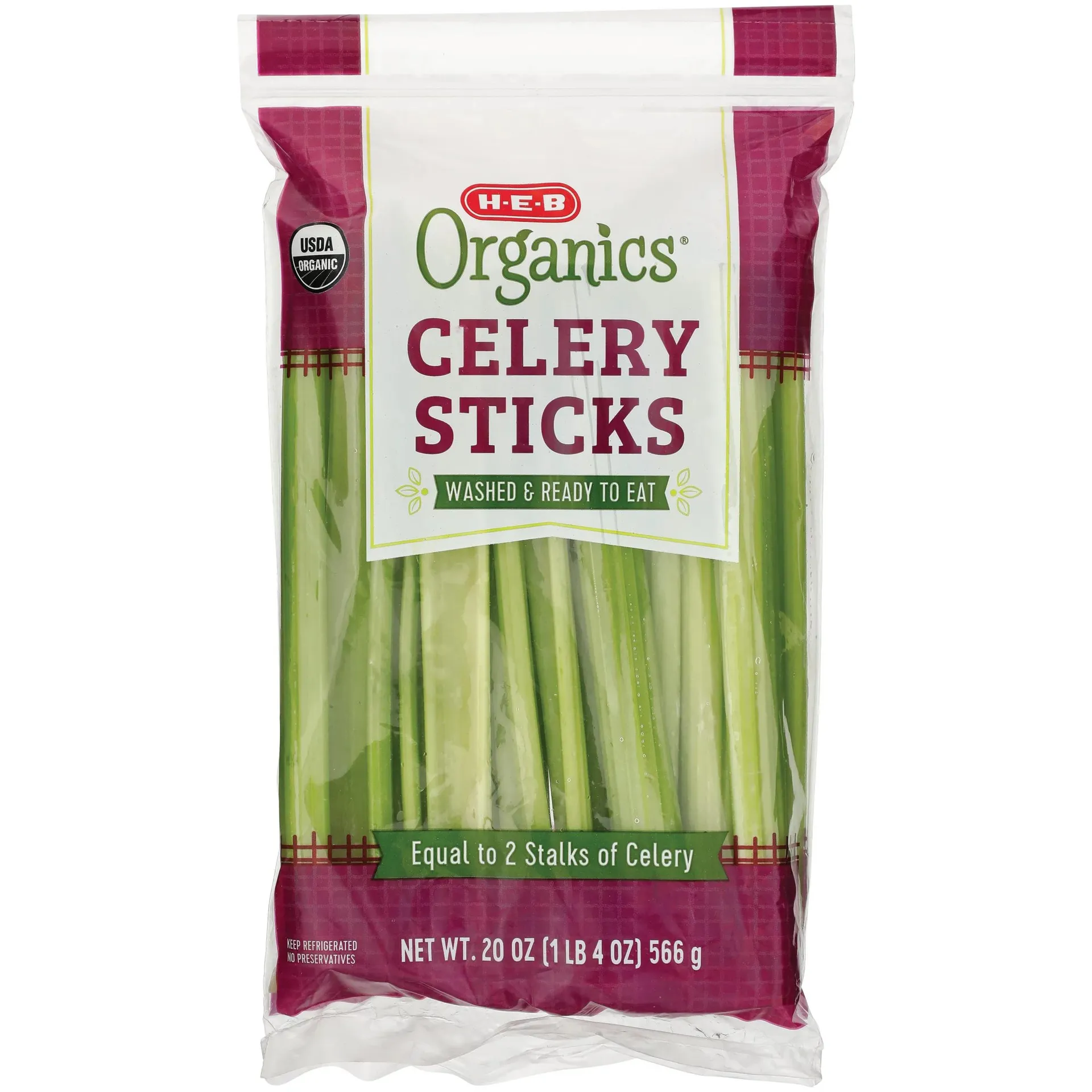 H‑E‑B Organics Fresh Celery Sticks