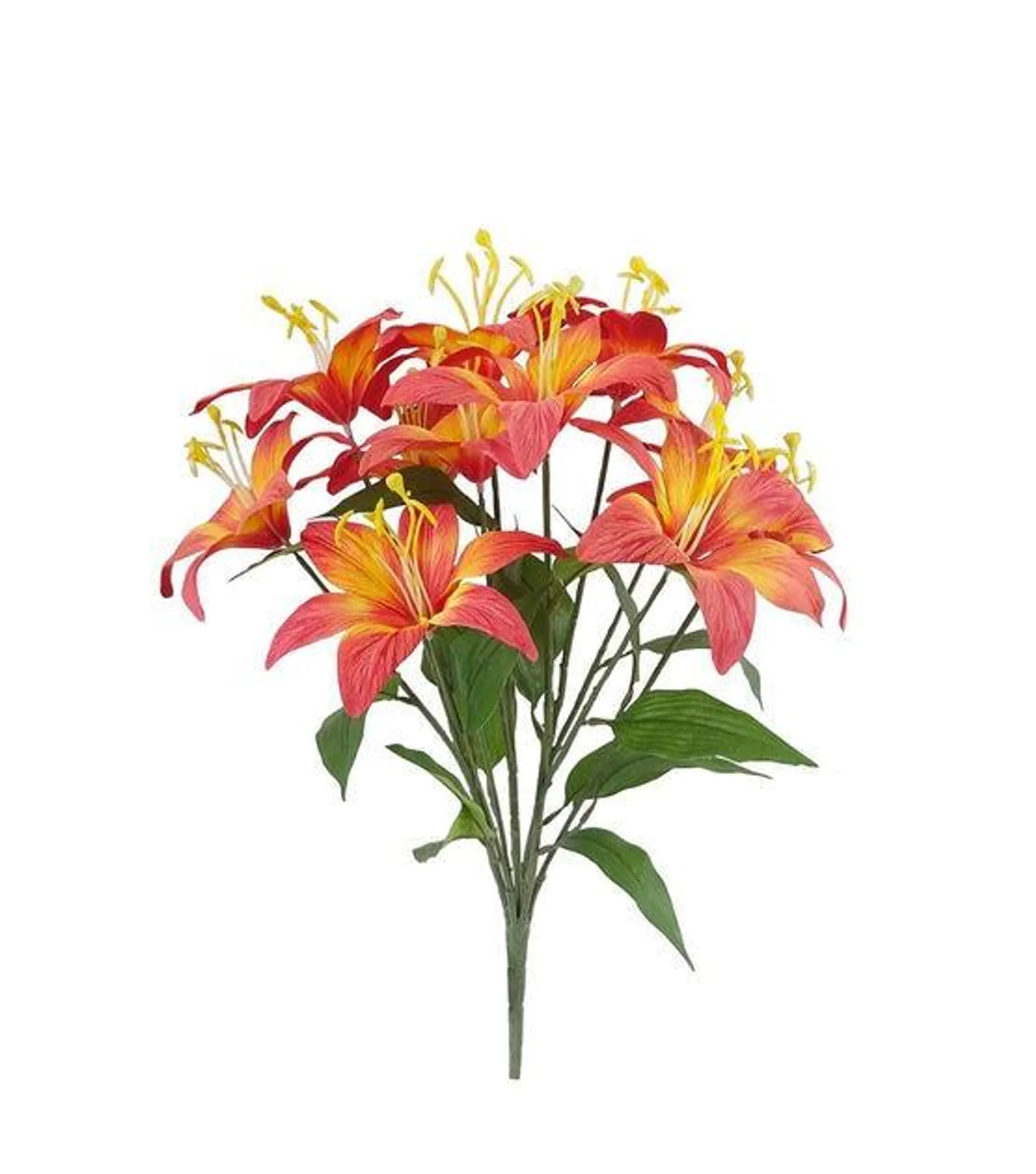 22" Summer Orange Lily Bush by Bloom Room