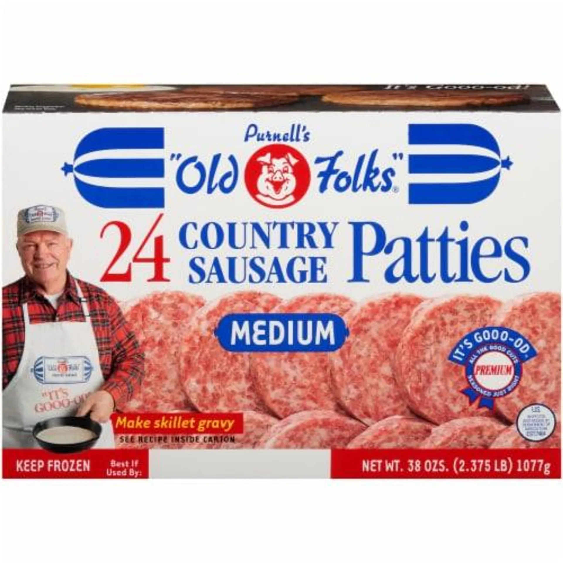 Purnell's Old Folks® Medium Country Sausage Patties