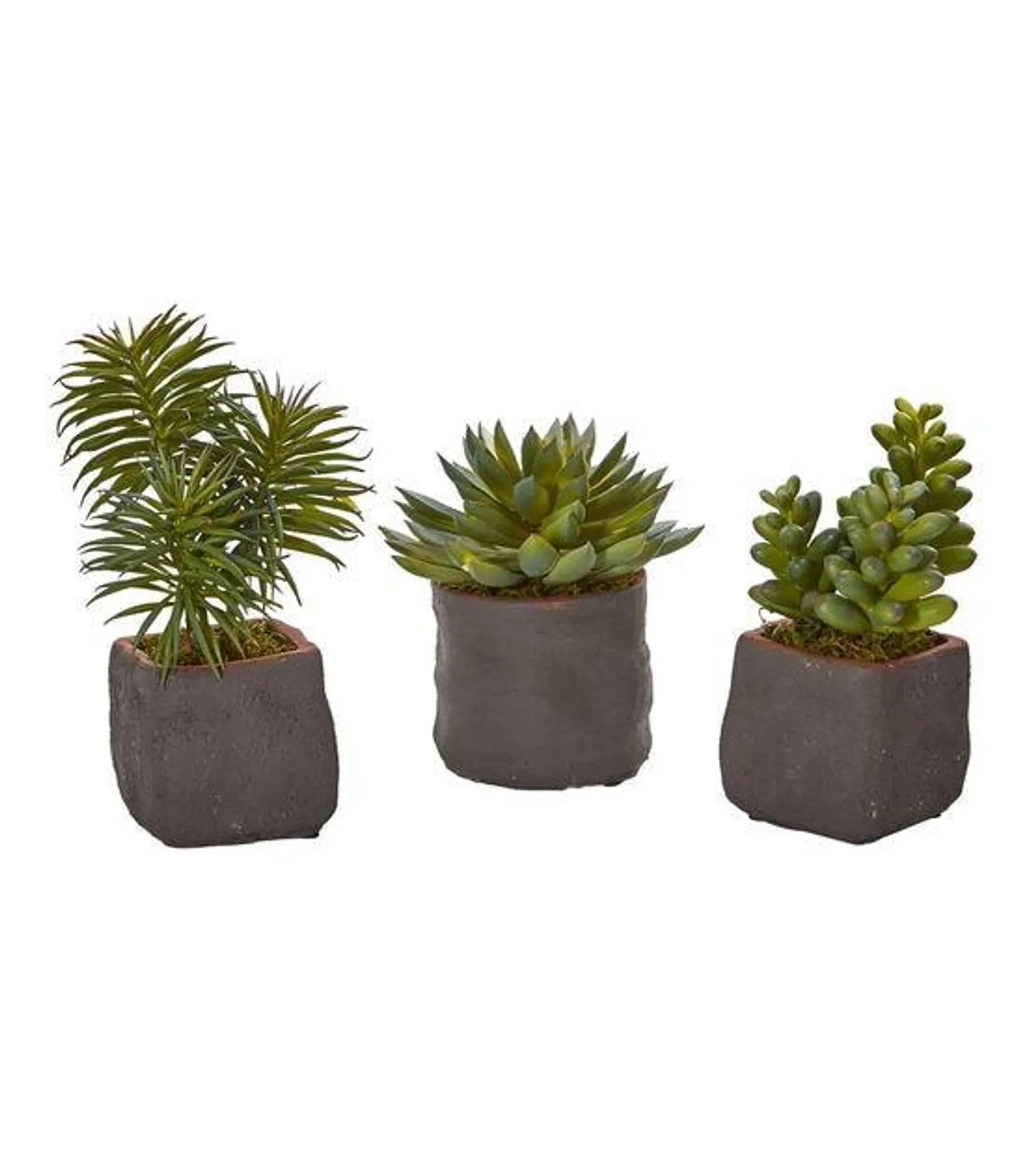 Nearly Natural 3ct Mixed Succulent Trio Artificial Plants