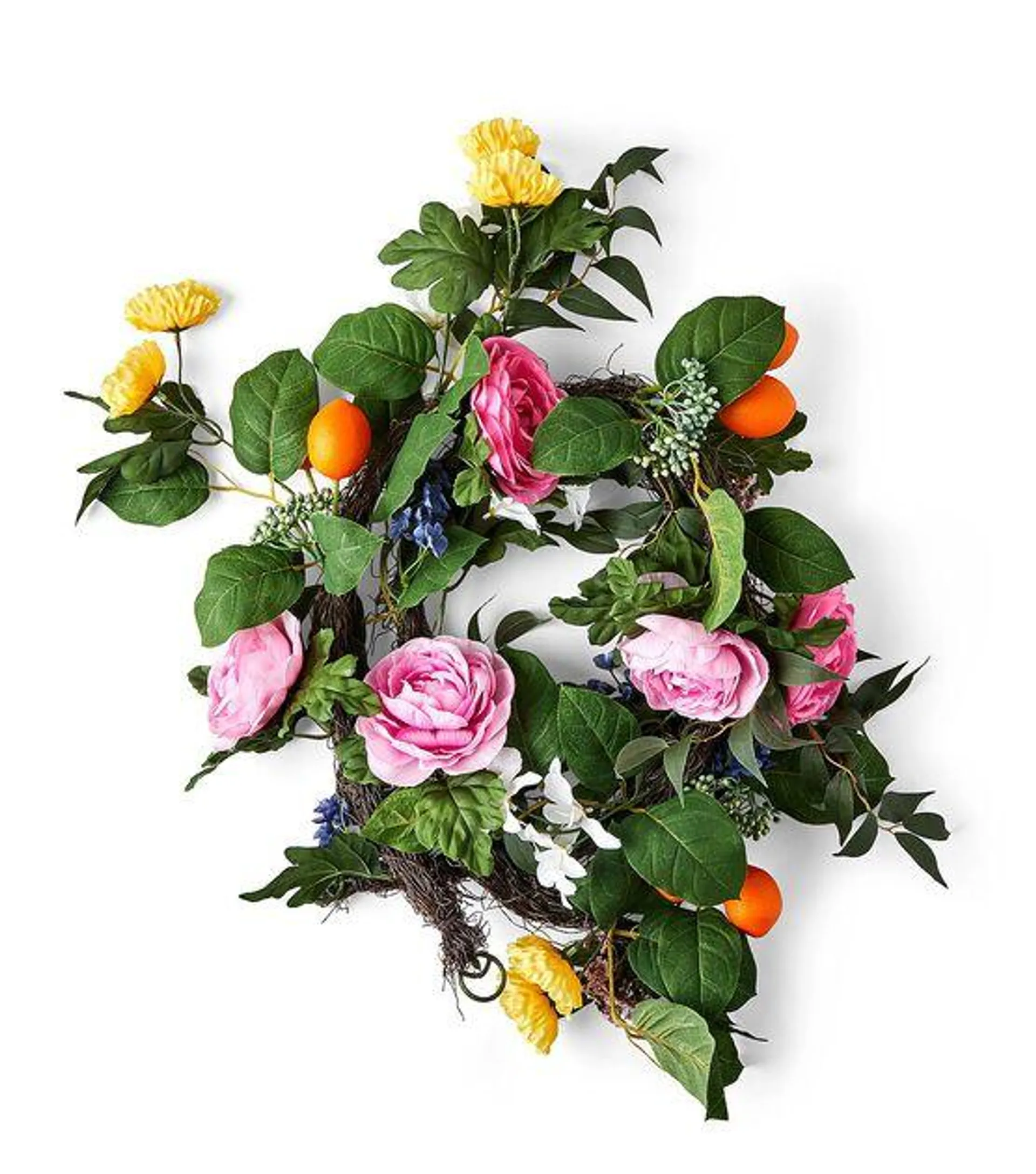 72" Spring Forget Me Not & Kumquat Garland by Bloom Room