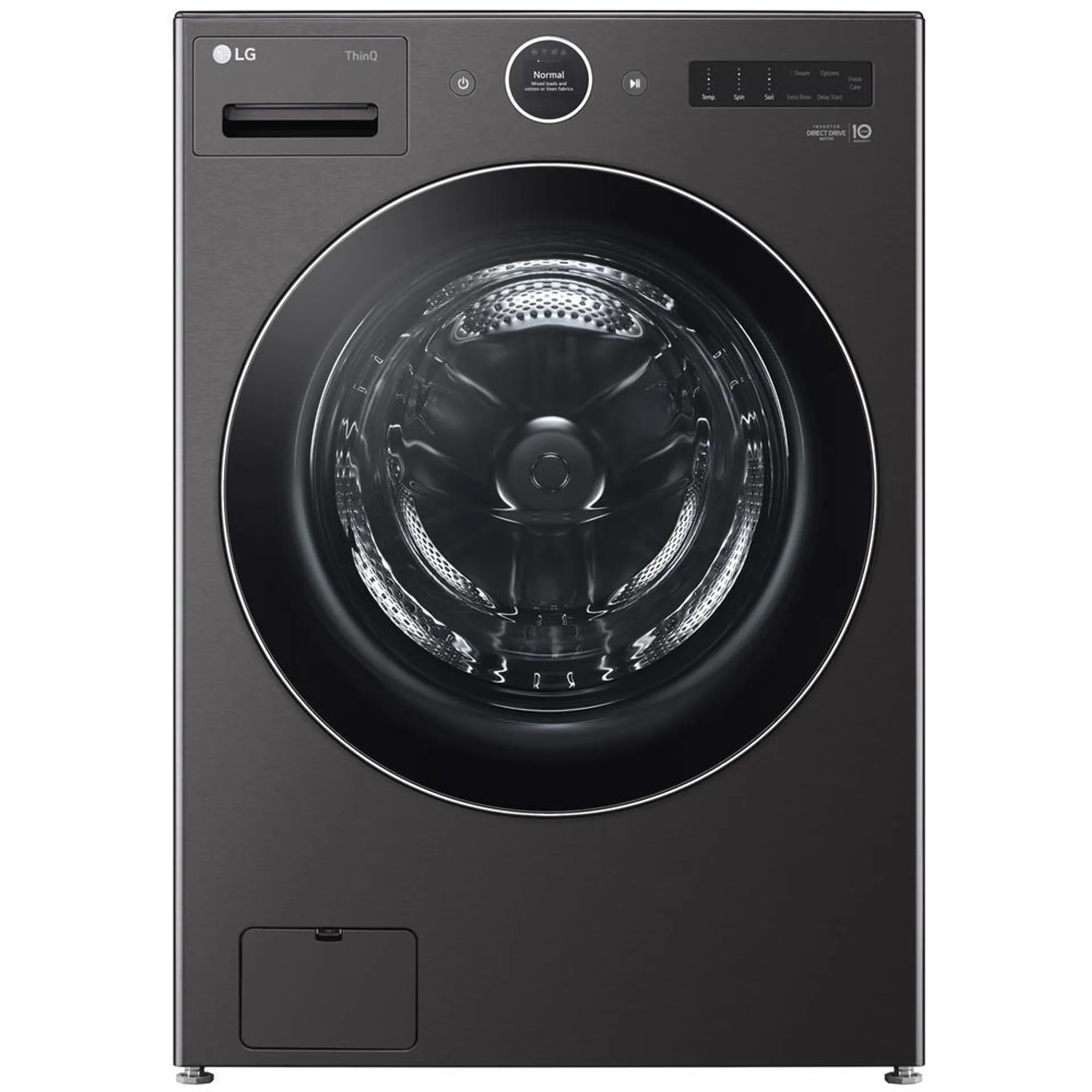 LG WM6700HBA 5.0 cu. ft. Front Load Washer with TurboWash® 360° & Built-In Intelligence – Black Steel