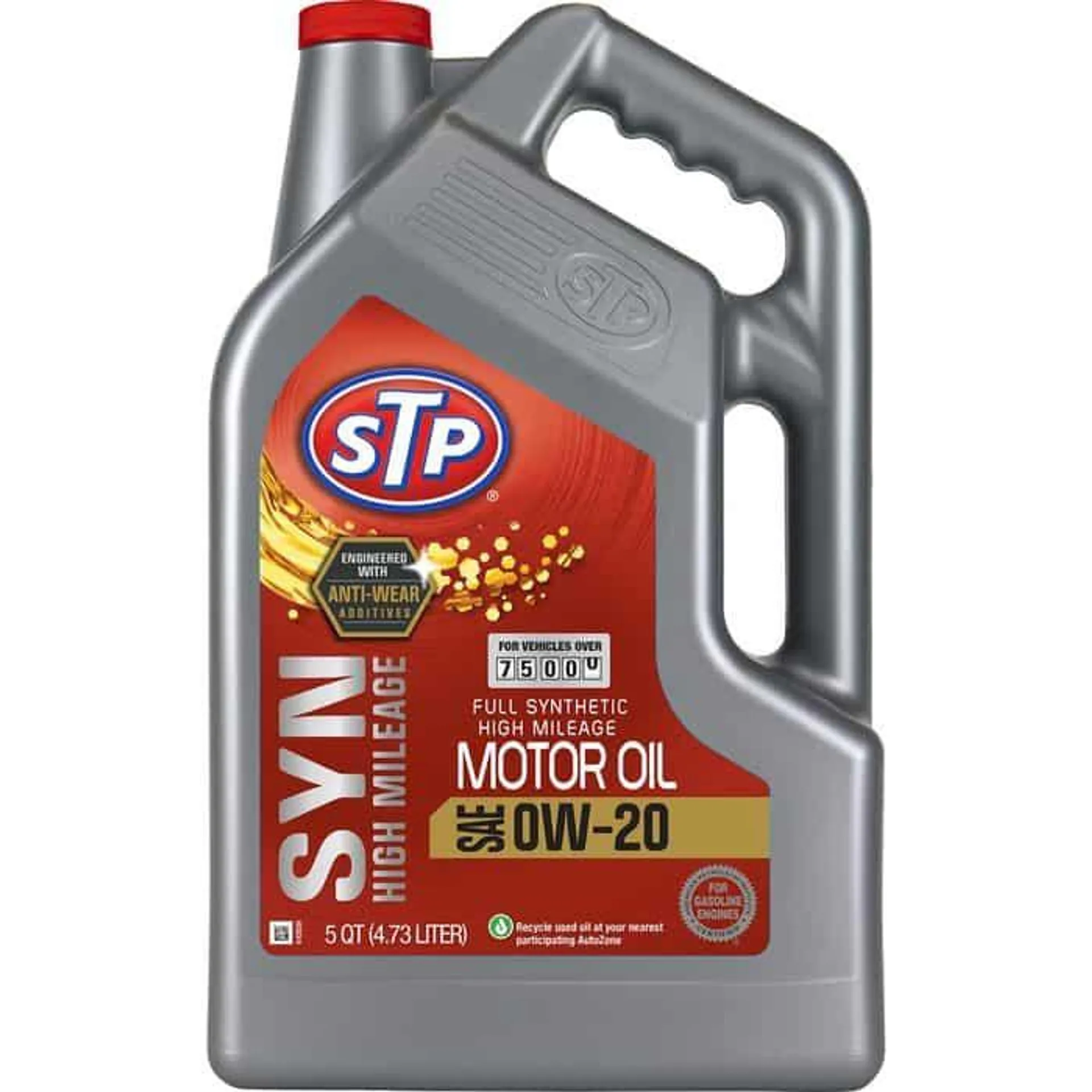 STP High Mileage Full Synthetic Engine Oil 0W-20 5 Quart