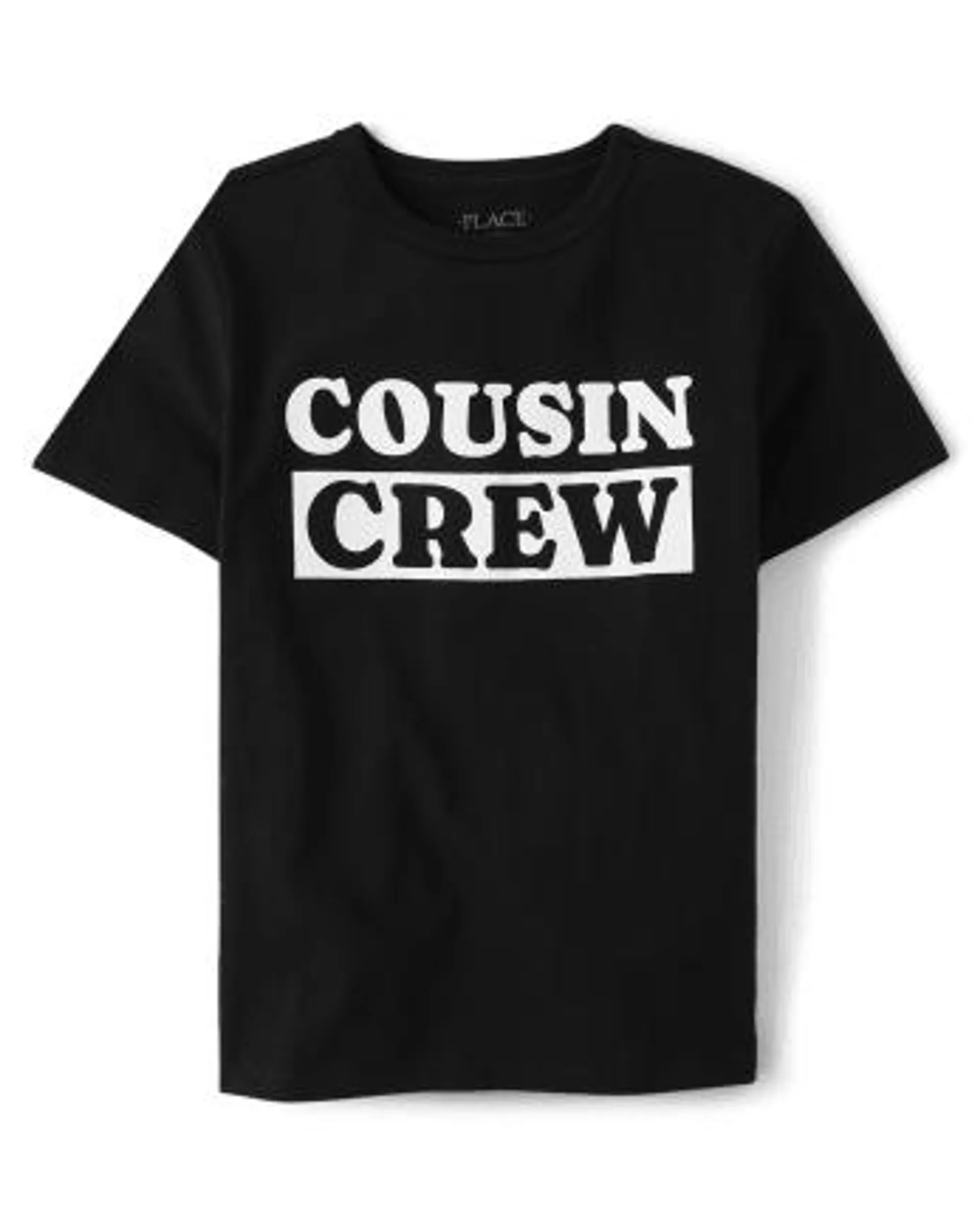 Unisex Kids Cousin Crew Graphic Tee - black