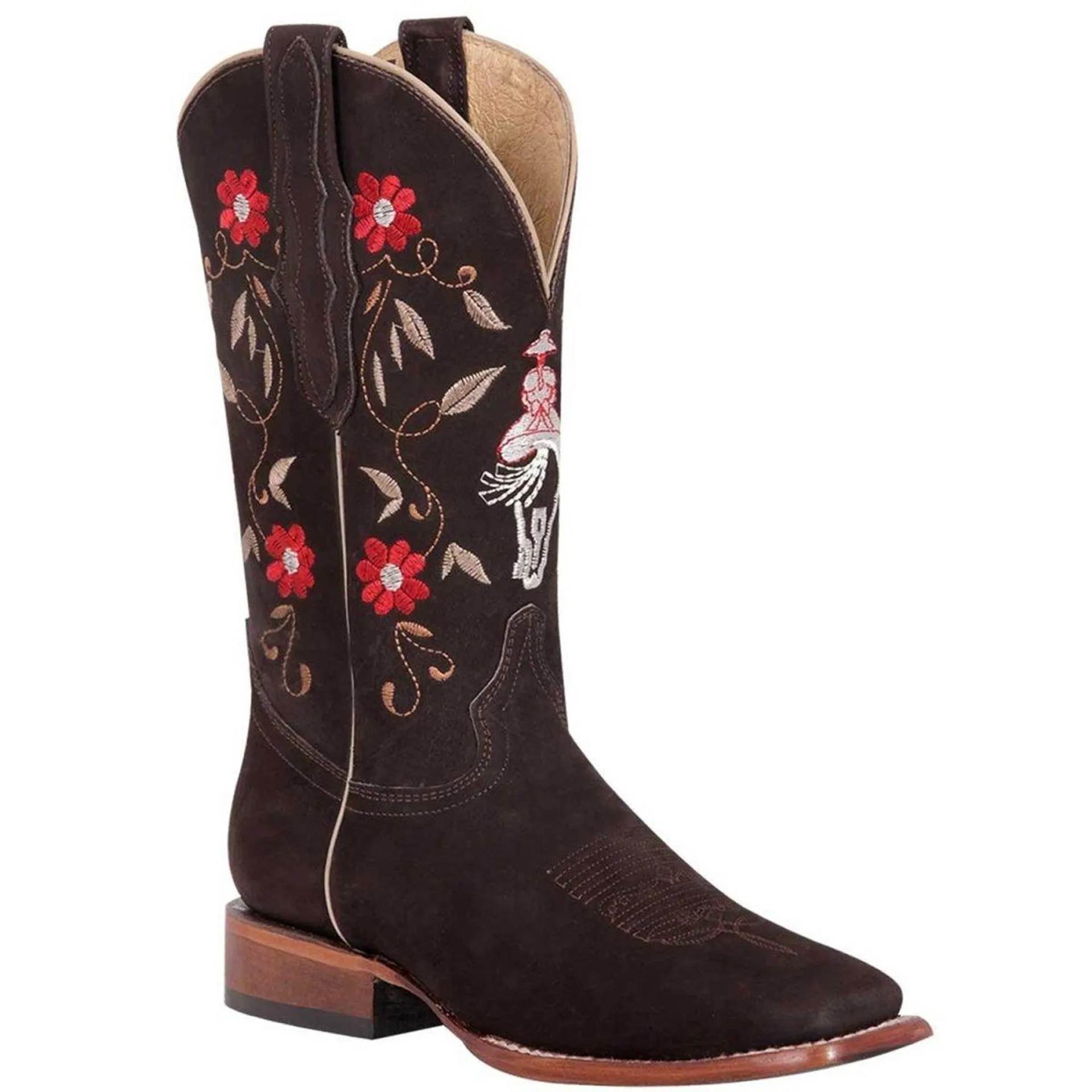 Botas de Gamuza Original para Mujer en Horma Rodeo Cafe GEN-42978