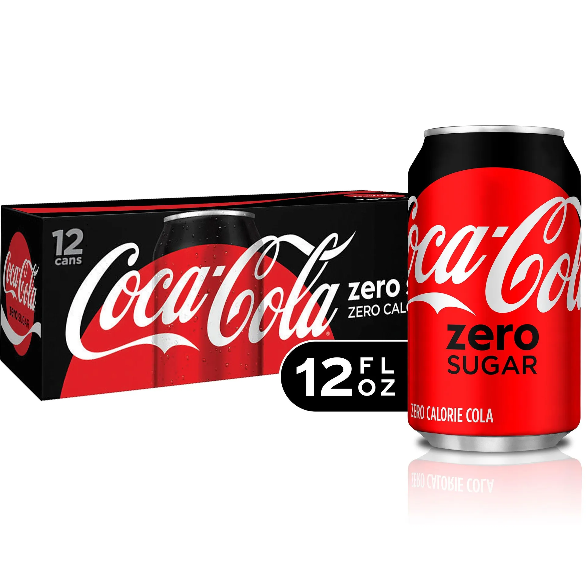 Coke Zero Sugar Diet Soda Soft Drink, 12 fl oz, 12 Pack