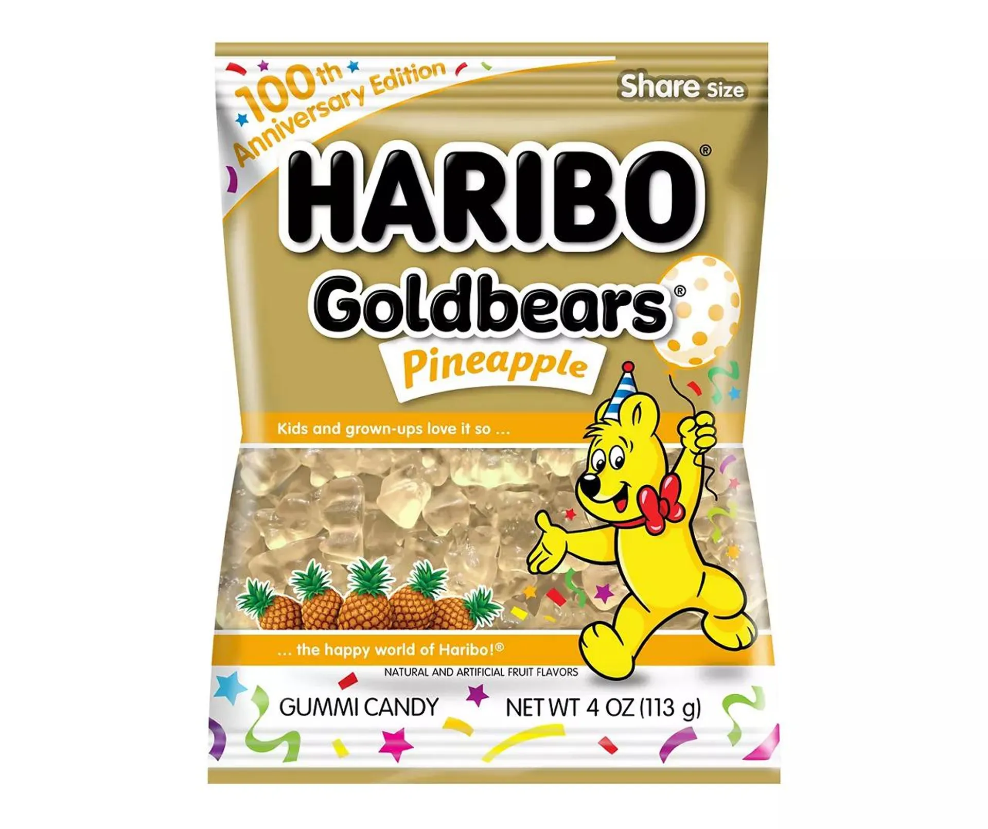 Pineapple Bears Gummi Candy, 4 Oz.