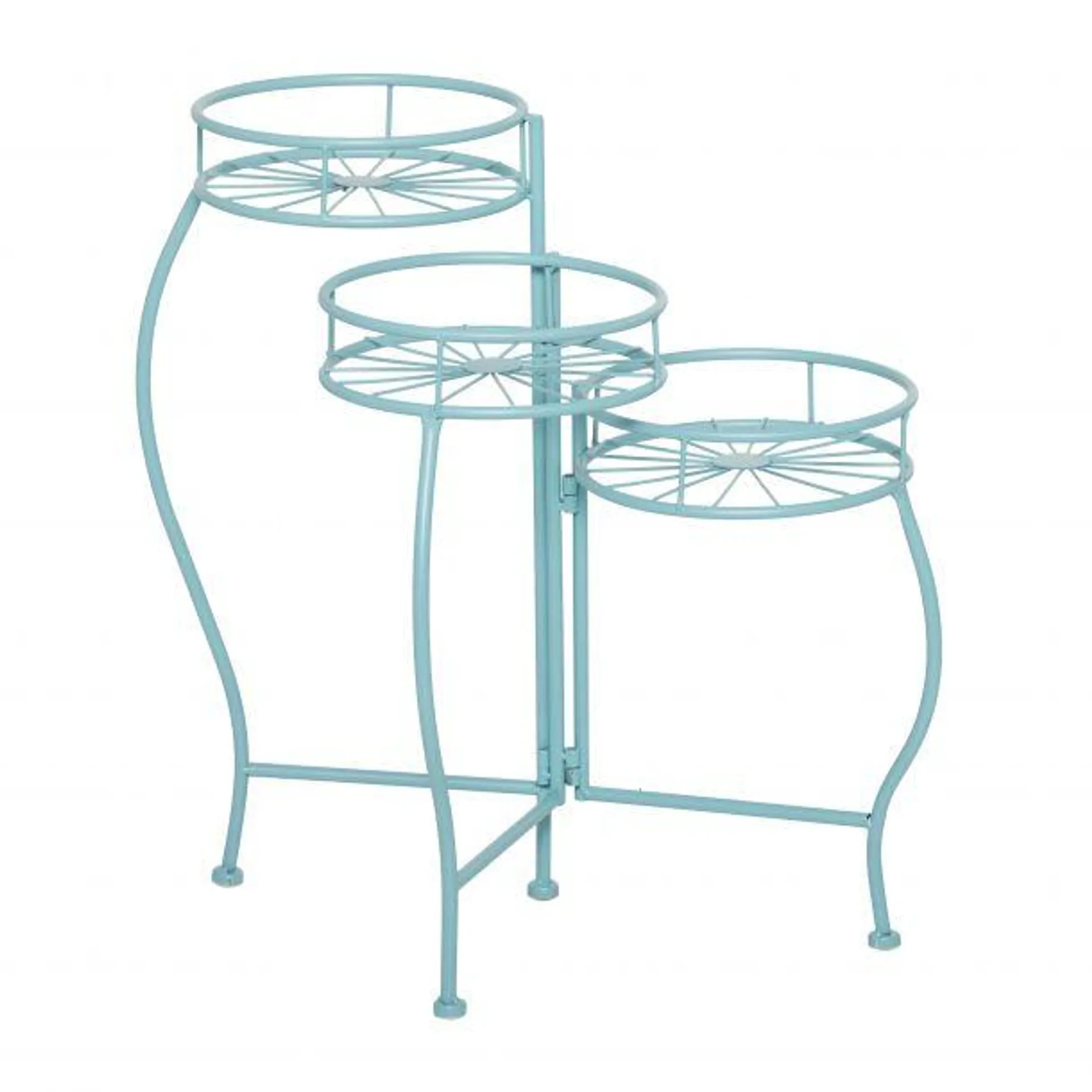 Blue Iron Transitional Plantstand, 21 x 19 x 18