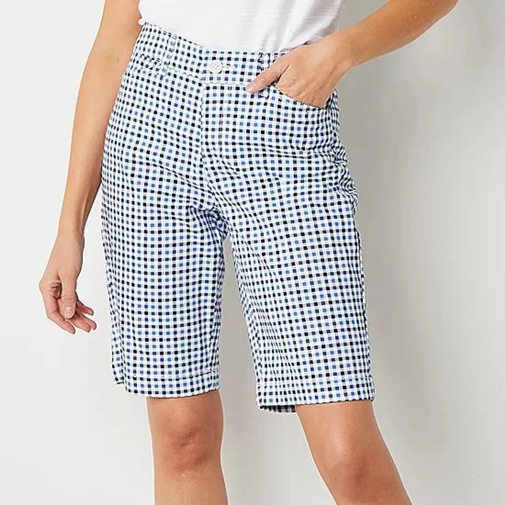 St. John's Bay Secretly Slender Womens Mid Rise Bermuda Short