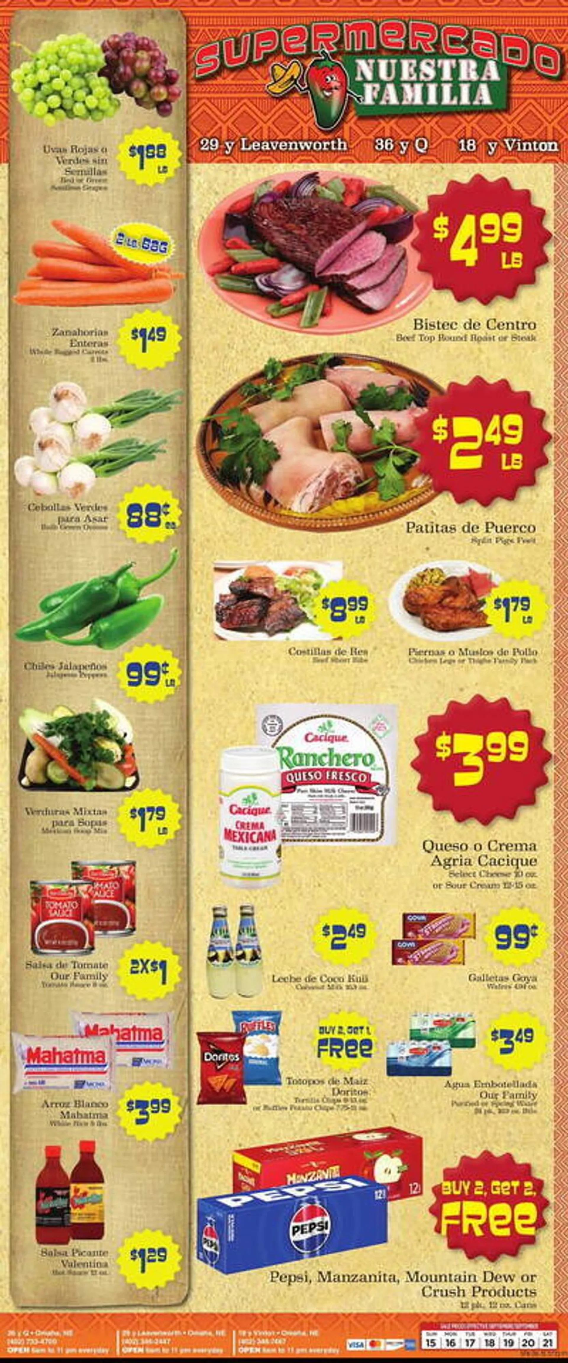 Supermercado Nuestra Familia Weekly Ad - 1