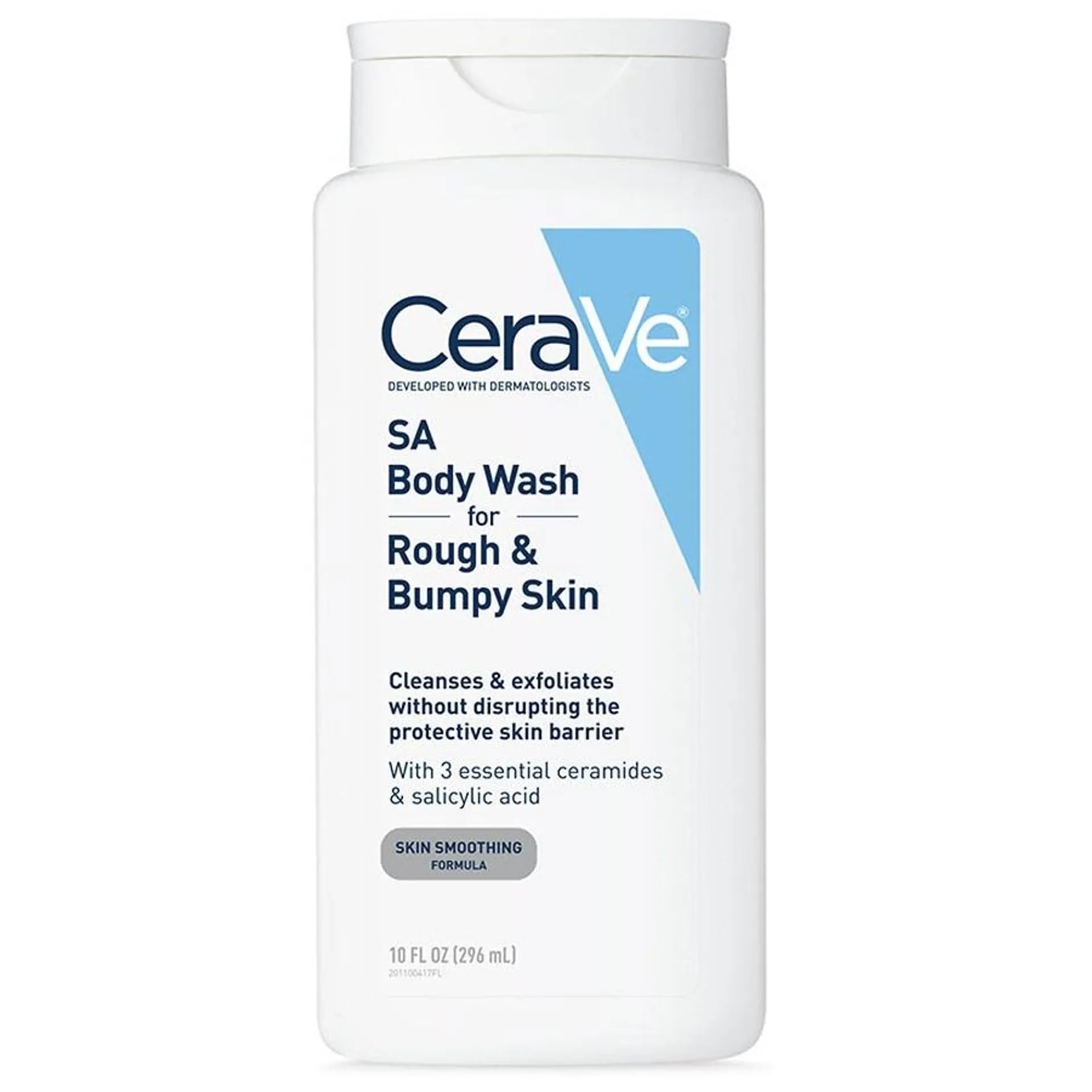 CeraVe SA Body Wash, Gentle Exfoliating Salicylic Acid Cleanser for Rough & Bumpy Skin