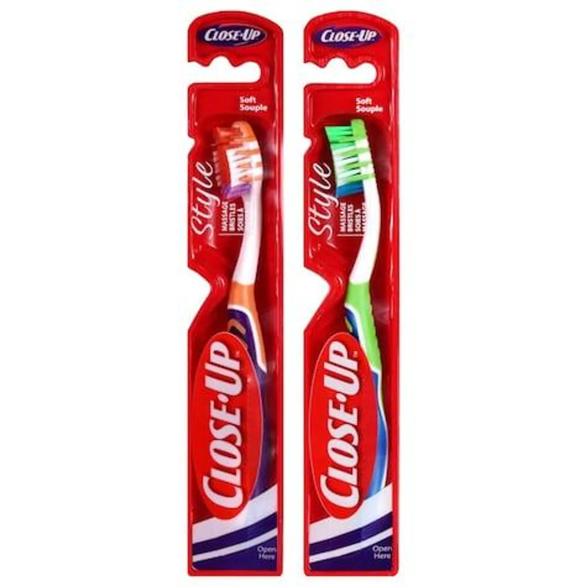 Close-Up Style Soft-Bristle Toothbrushes