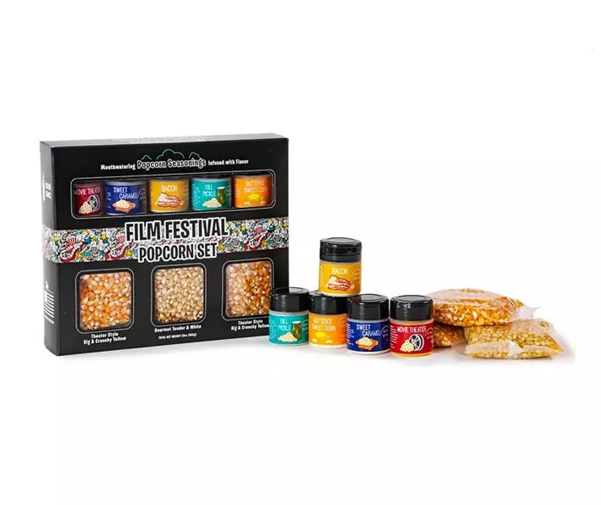 Film Festival Popcorn & Seasoning Food Gift Set