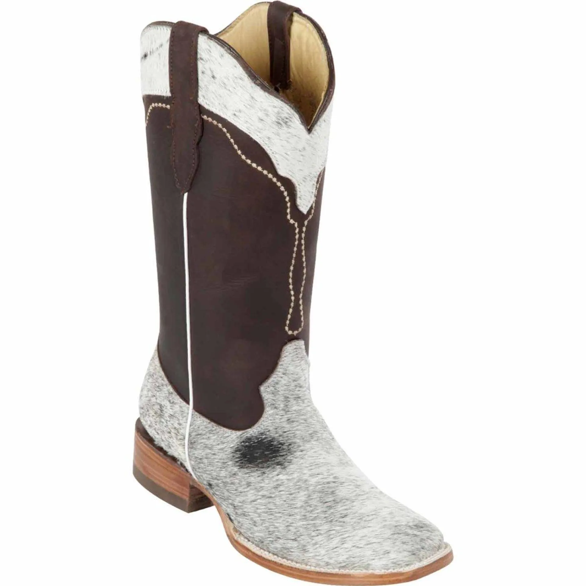 Botas de Cuero con Pelo de Vaca para Mujer en Horma Rodeo Q322V2504