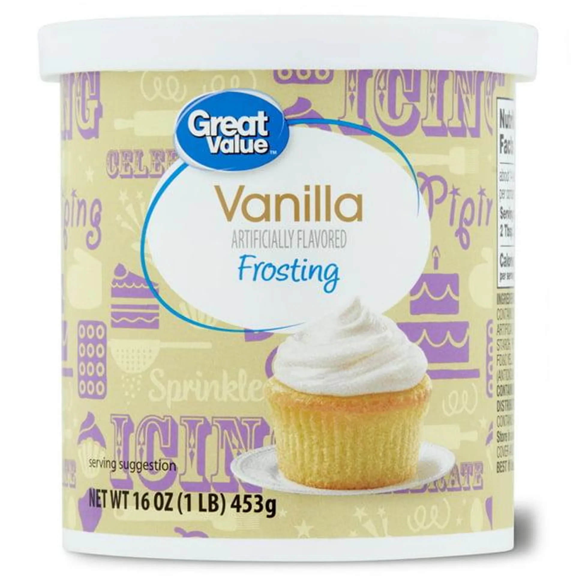 Great Value Vanilla Frosting Tub, 16 oz