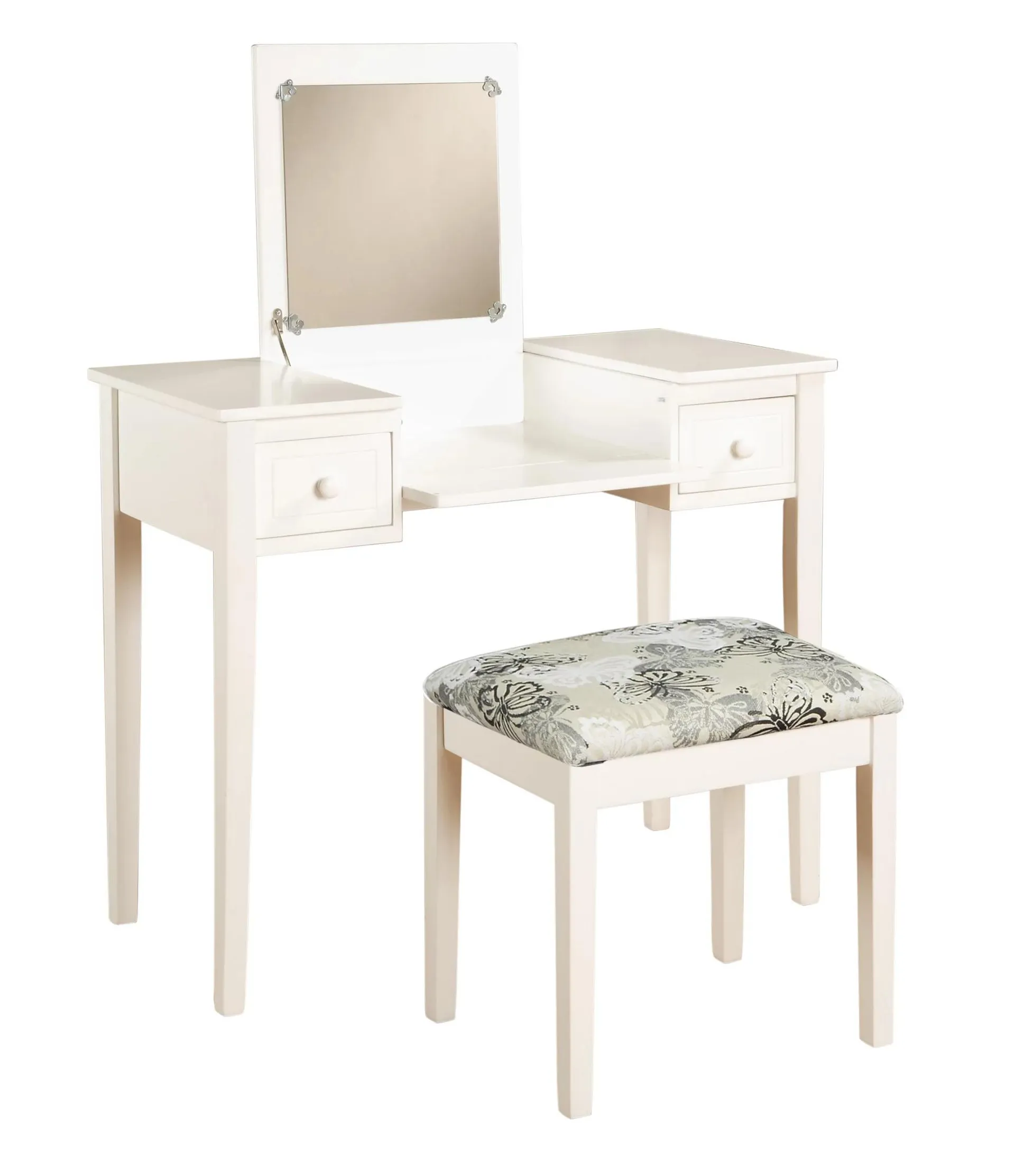 Linon Butterfly 2-Pc. Vanity Set - White