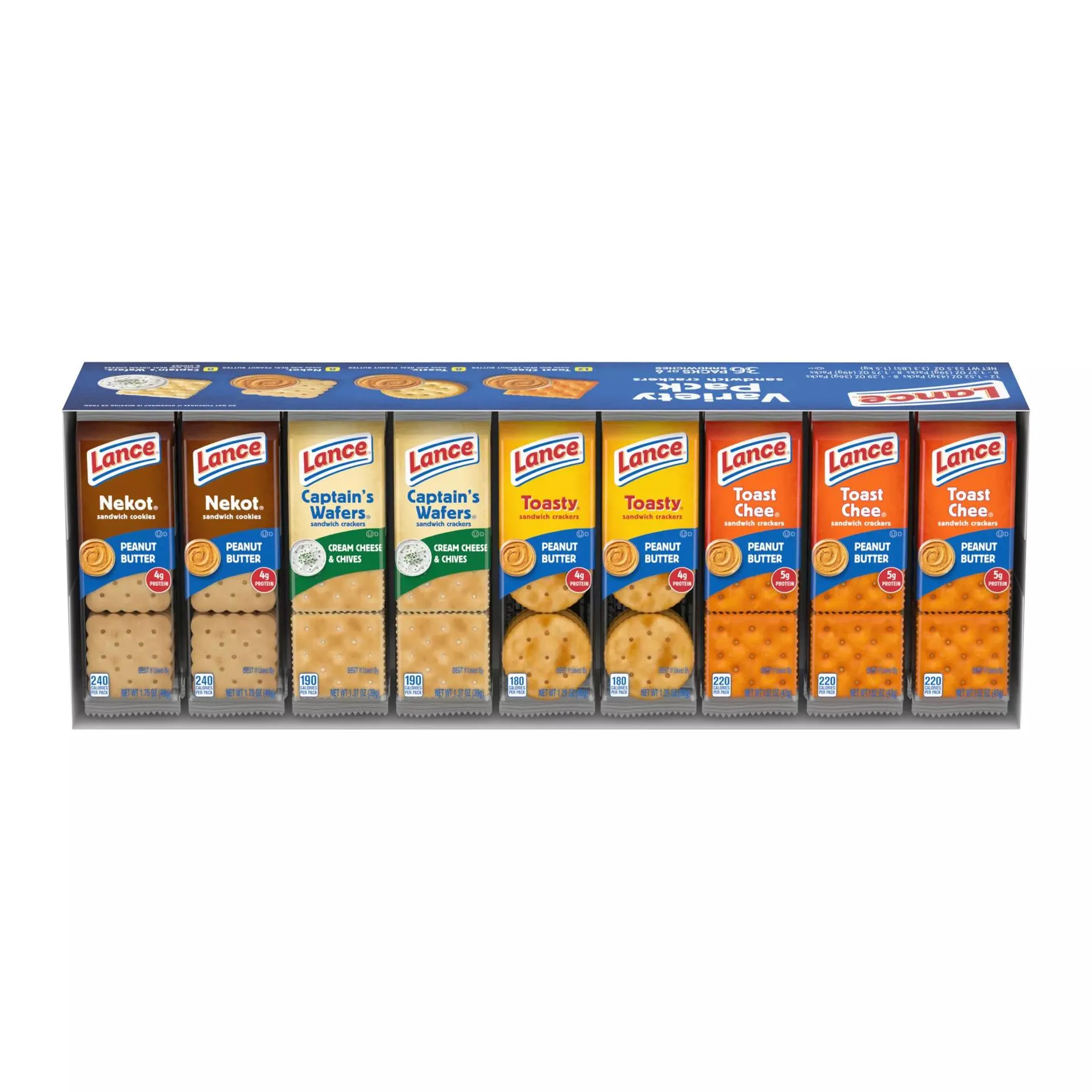 Lance Sandwich Crackers Variety Pack, 36 ct.