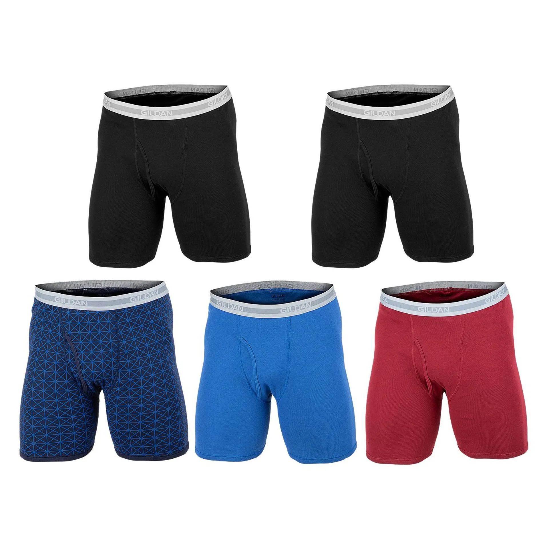 Gildan Men's Boxer Brief Underwear - 5-Pack