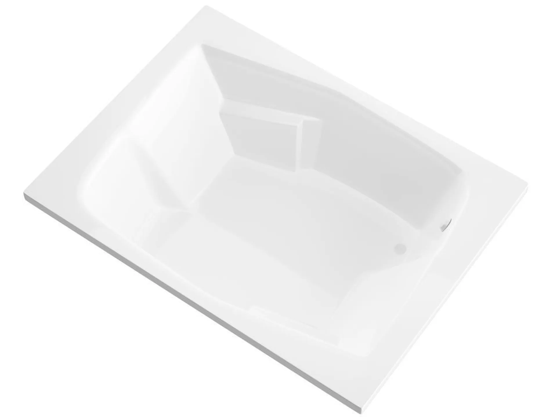 MidWest Tubs Stallion 72"W x 54"D x 23"H White Drop-In Soaking Bathtub