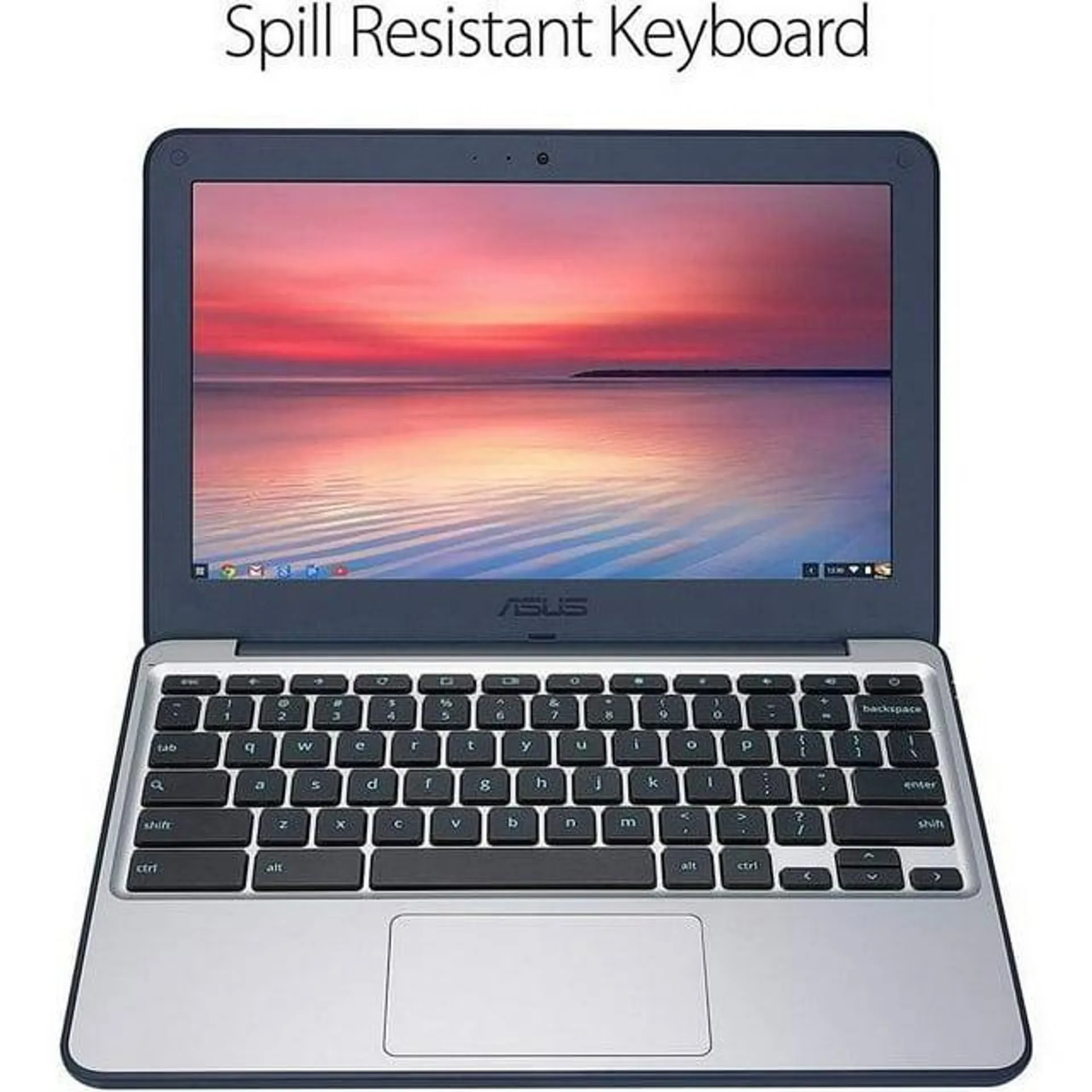 Asus Chromebook C202SA-YS02 Intel Celeron N3060 1.6GHz 4GB RAM 16GB SSD,Blue(Scratch and Dent)