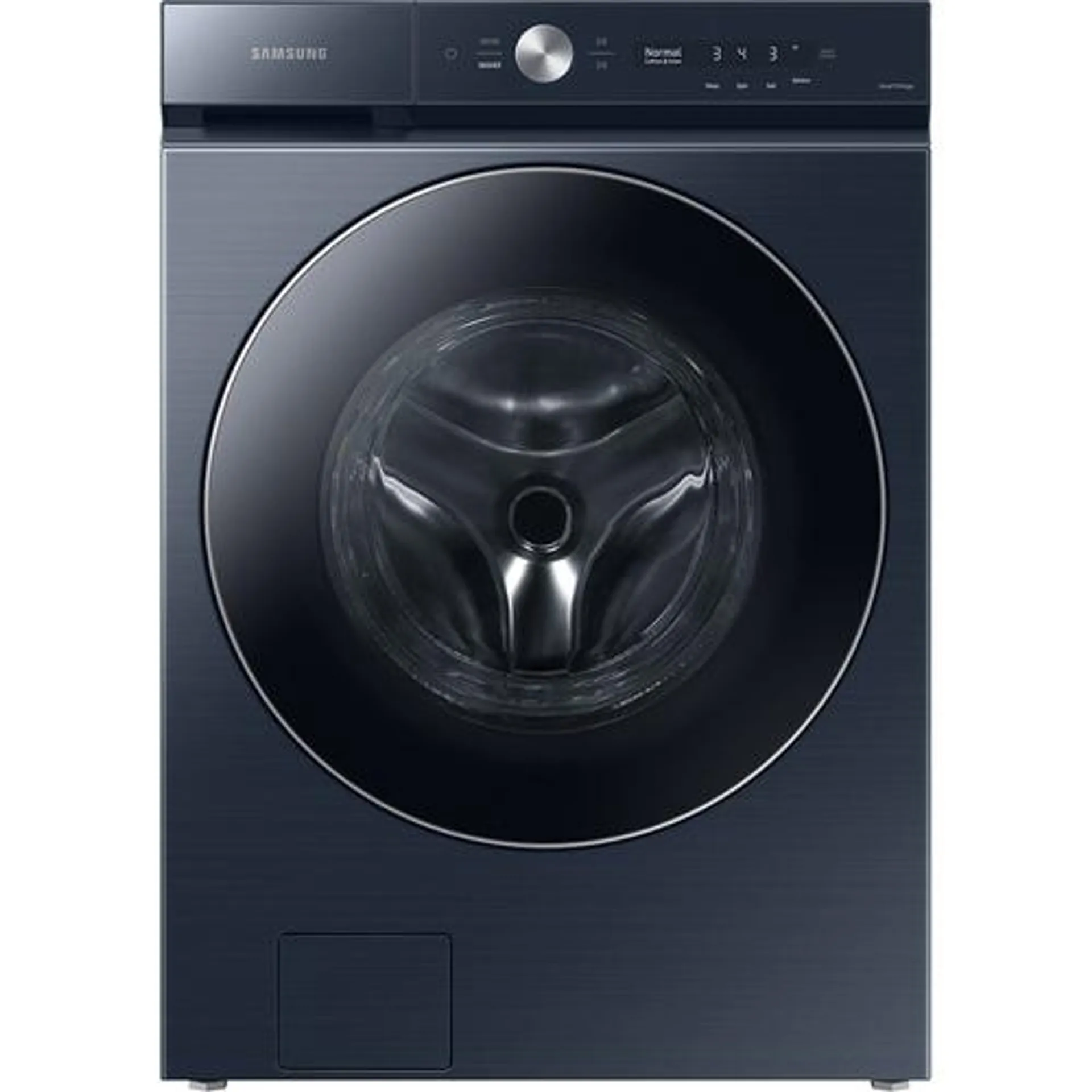 5.3 CuFt Smart Steam Front Load Brushed Navy Washer with Super Speed Wash