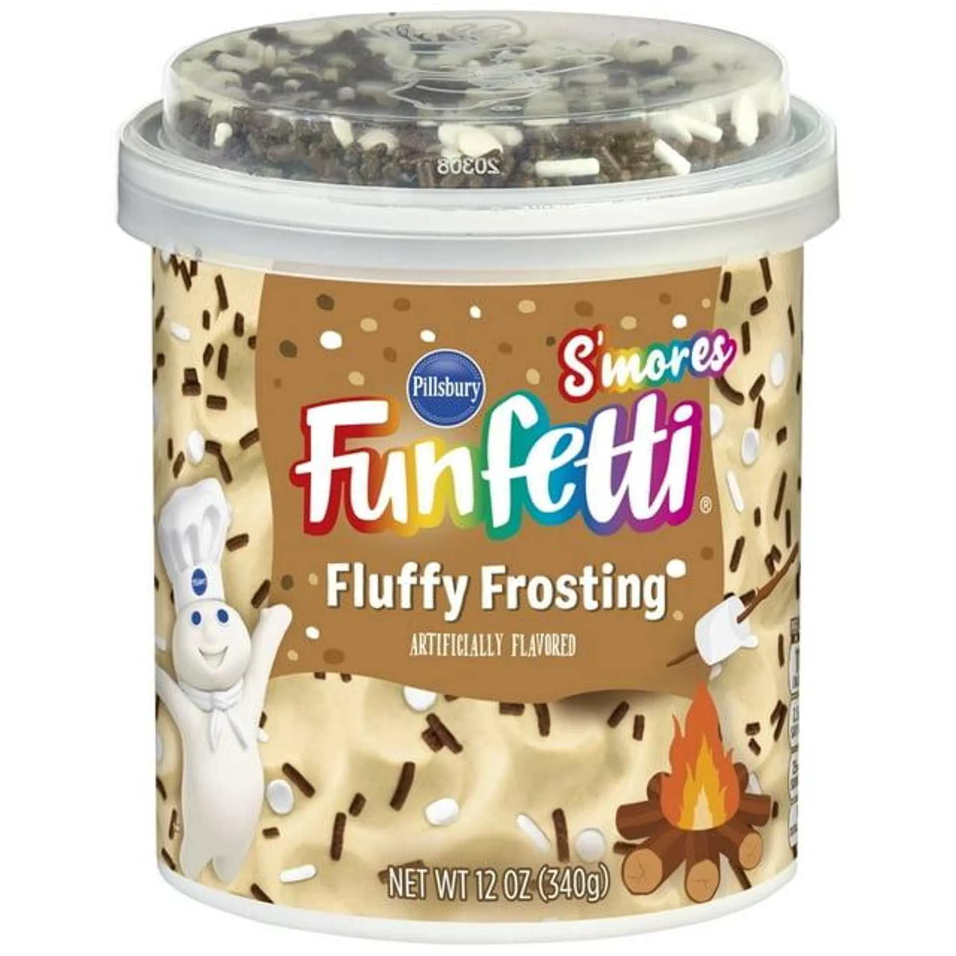 Pillsbury Funfetti S'mores Fluffy Graham Flavored Frosting, 12 Oz Tub