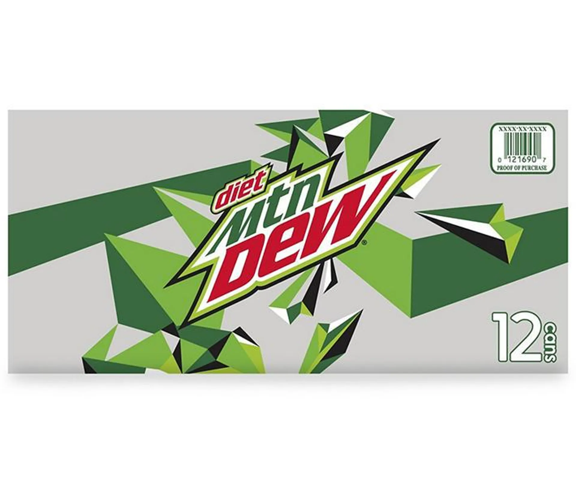 Diet Mtn Dew Soda Low Calorie DEW Citrus 12 Fl Oz 12 Count