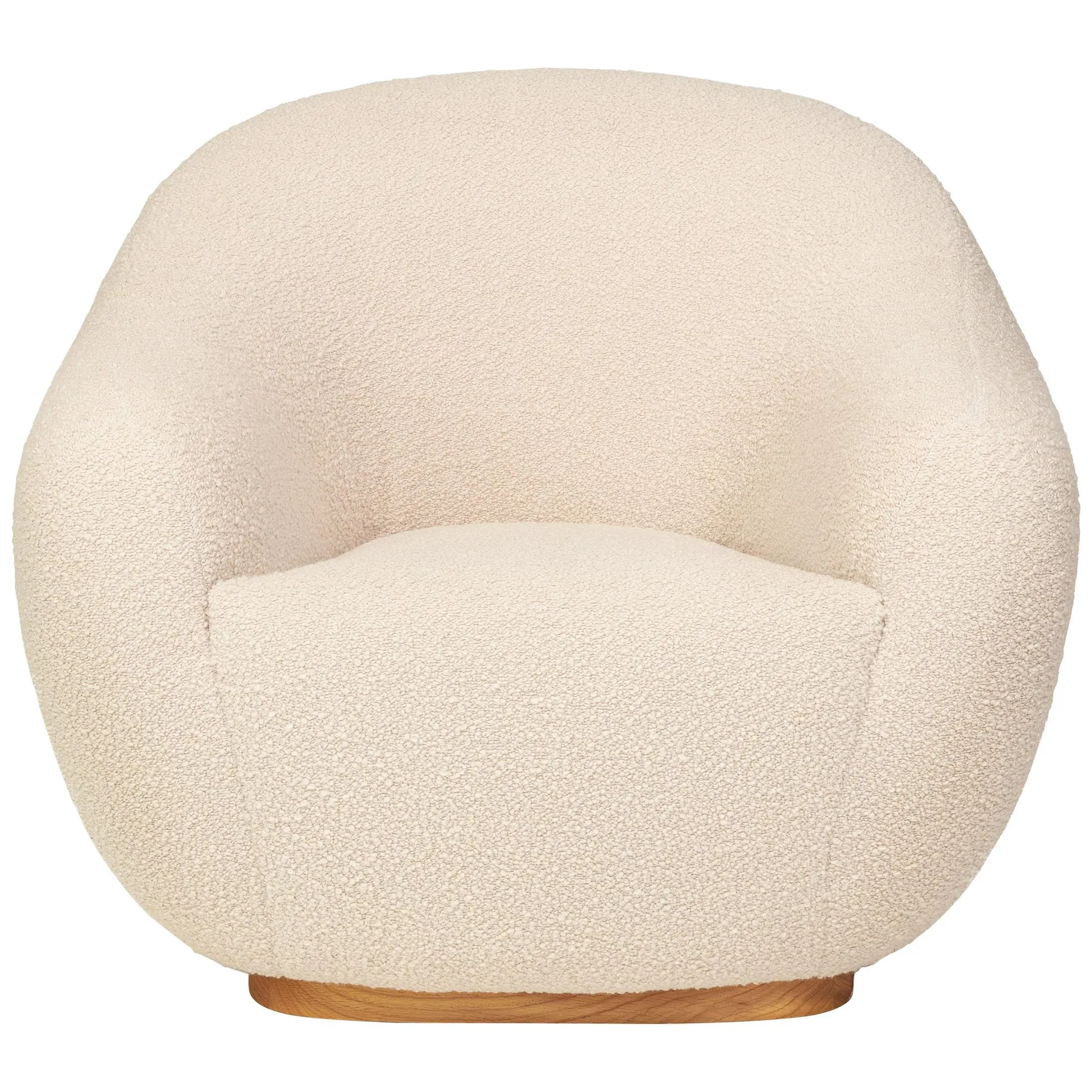 Niemeyer II Armchair, Bouclé and Oak, InsidherLand by Joana Santos Barbosa