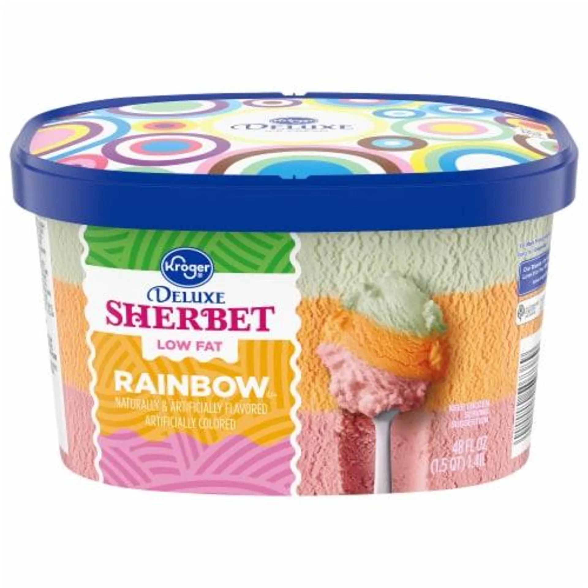 Kroger® Deluxe Low Fat Rainbow Sherbet Tub