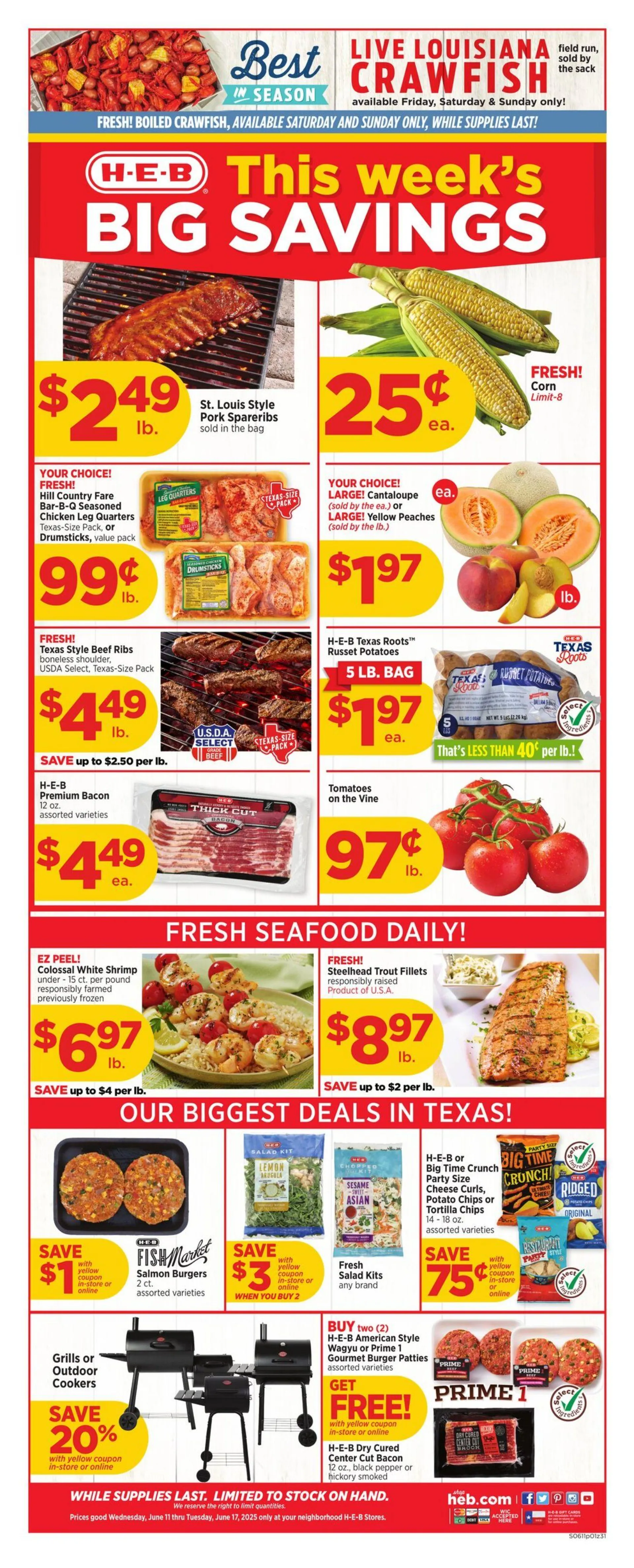 Weekly ad H-E-B Current weekly ad from June 11 to June 17 2025 - Page 1