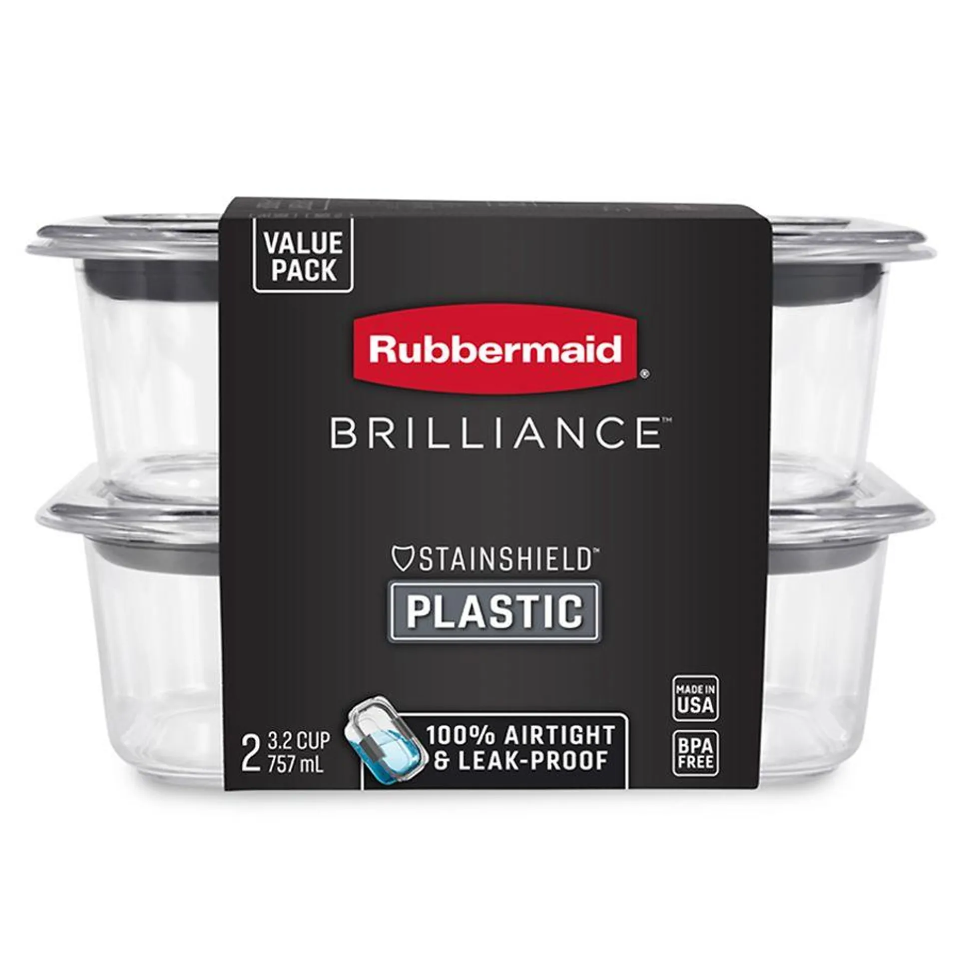 Rubbermaid Brilliance, Medium Value Pack, 2.0 ea